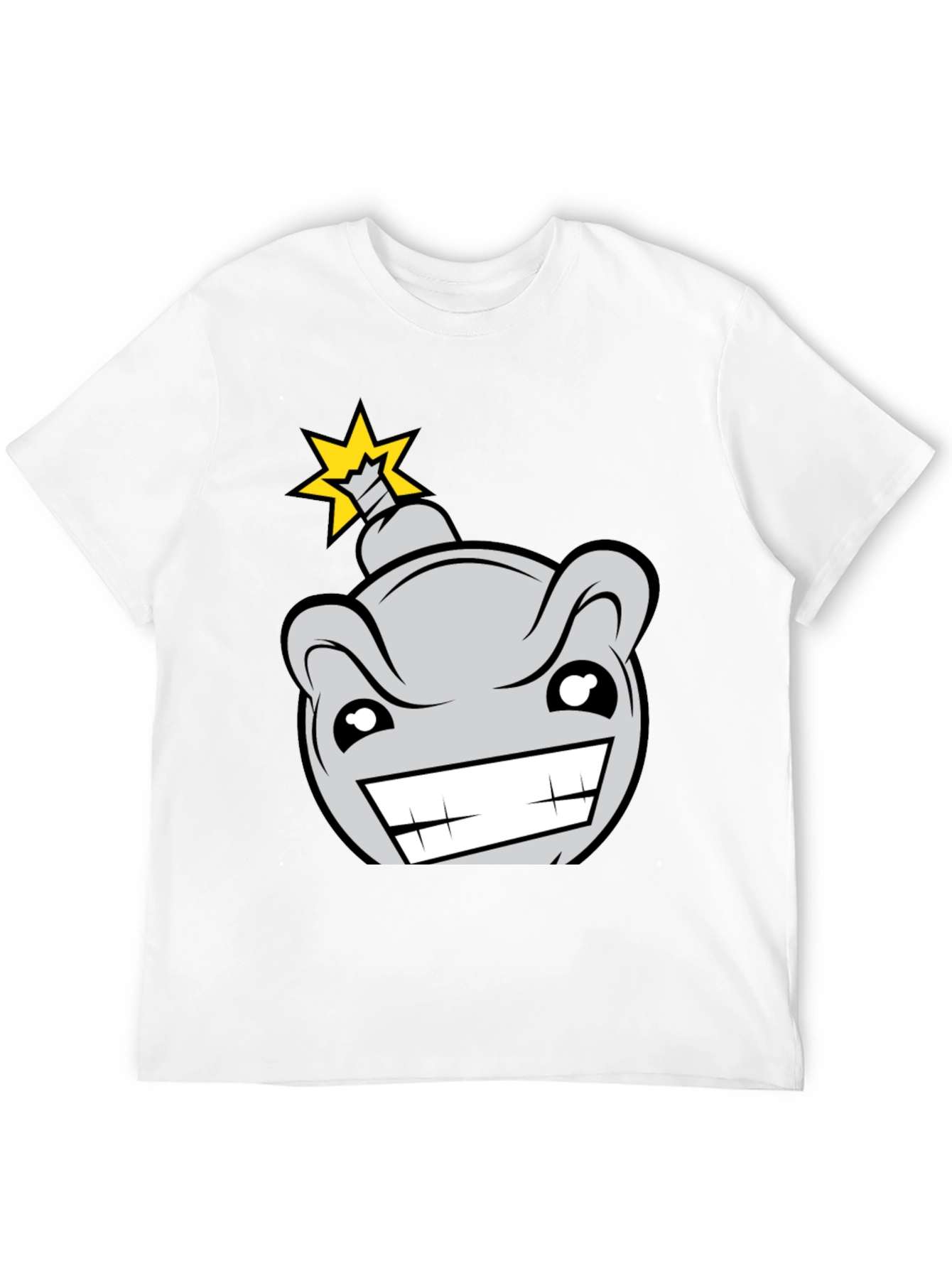 Cartoon Bomb Graphic Tee - Mens Black T-Shirt