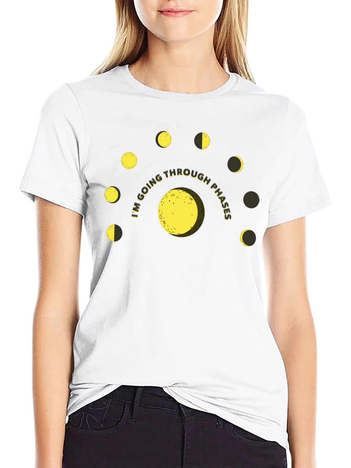 Lunar Phases Graphic T-Shirt - Going Through Phases
