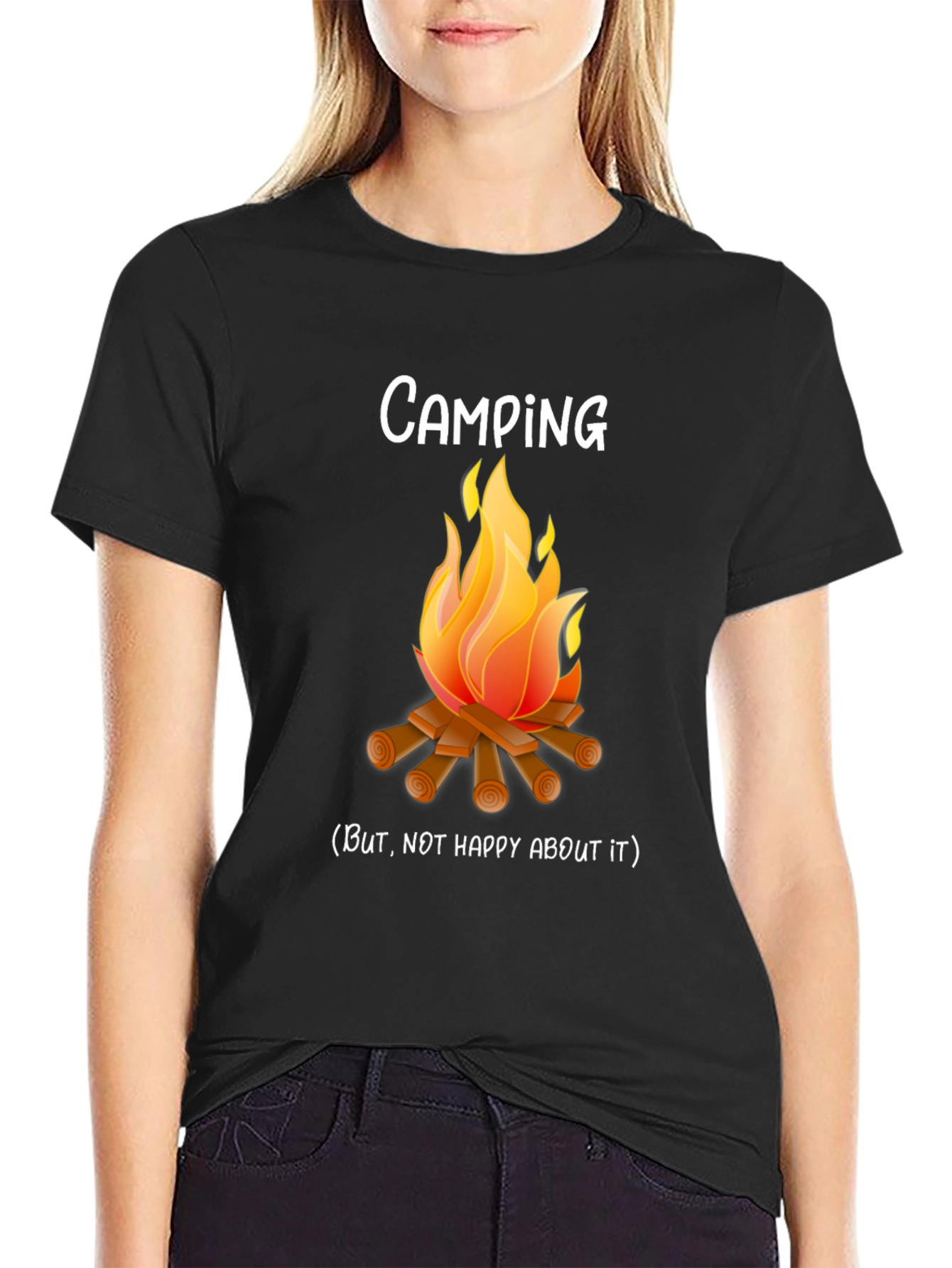 Camping But Not Happy About It Funny T-Shirt