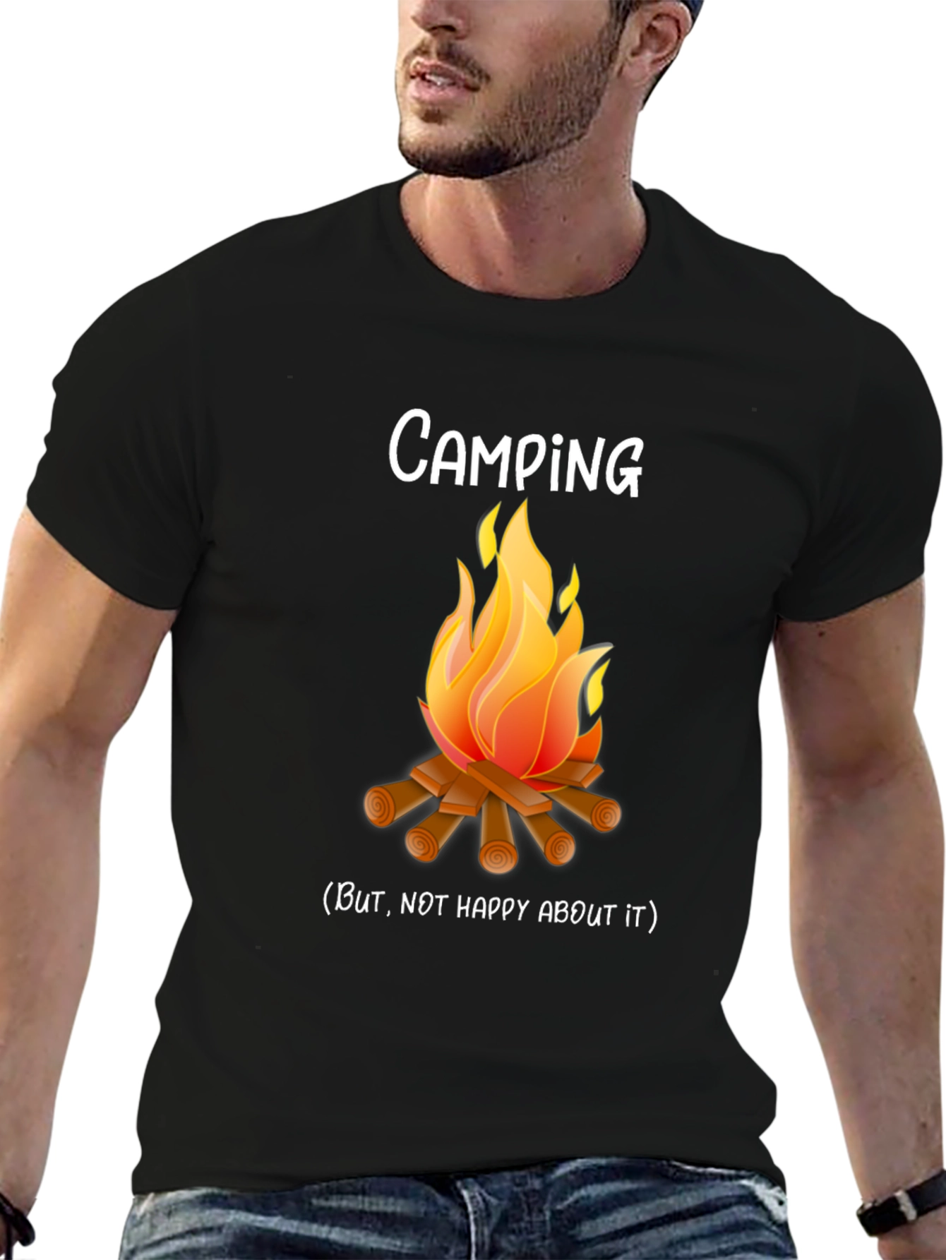Camping But Not Happy About It Funny T-Shirt