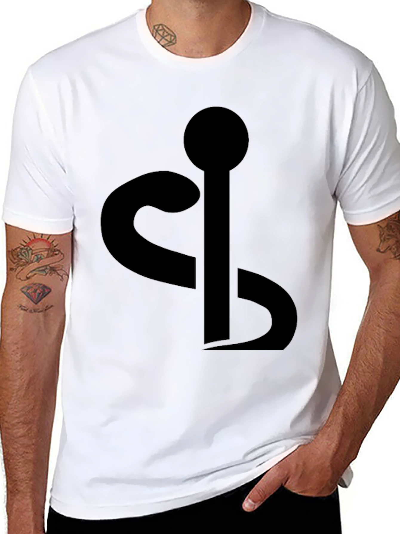 Symbolic Black T-Shirt: Minimalist Design
