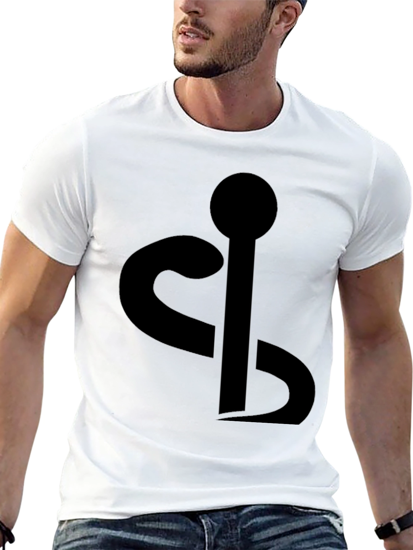 Symbolic Black T-Shirt: Minimalist Design