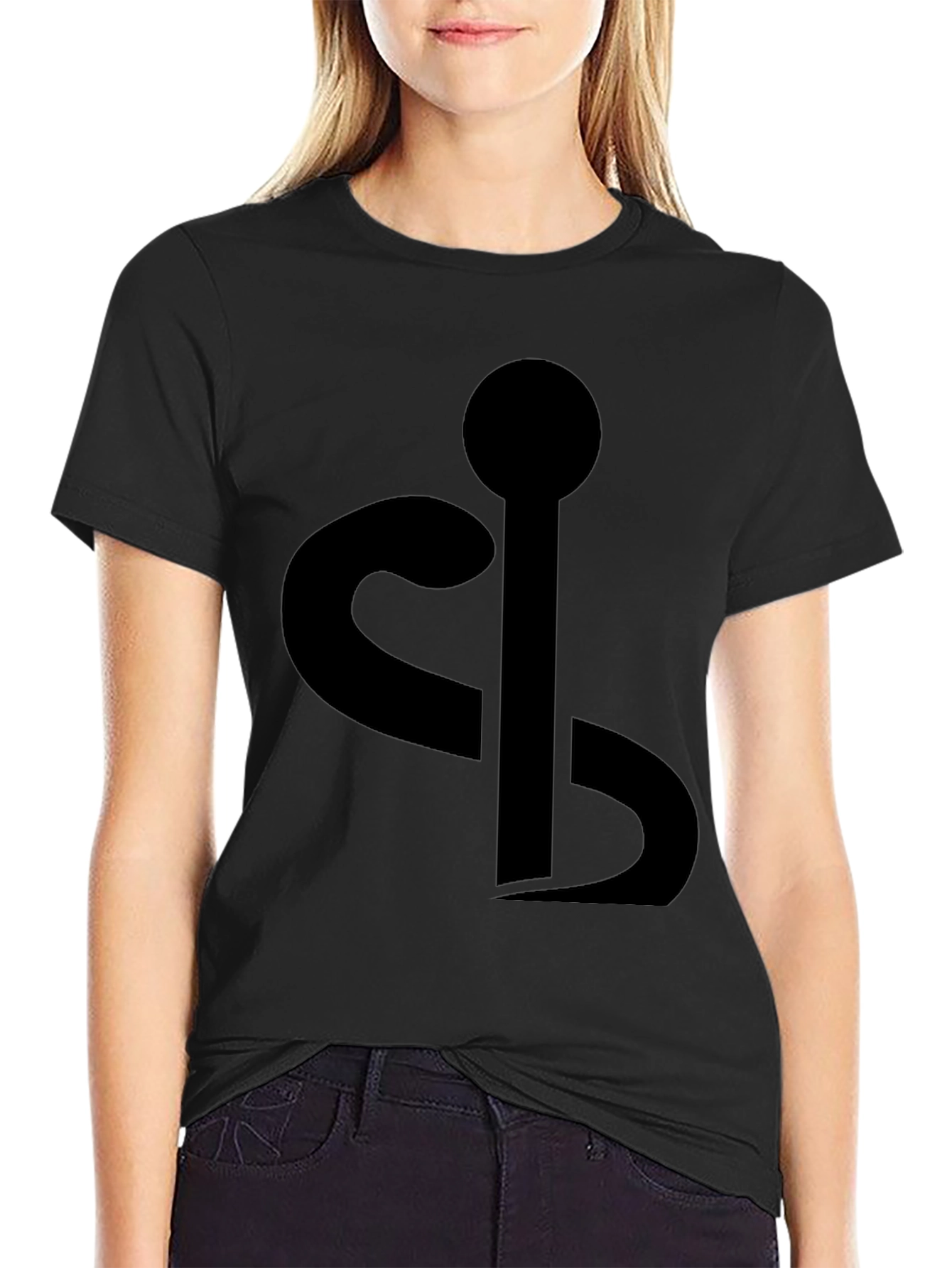 Symbolic Black T-Shirt: Minimalist Design
