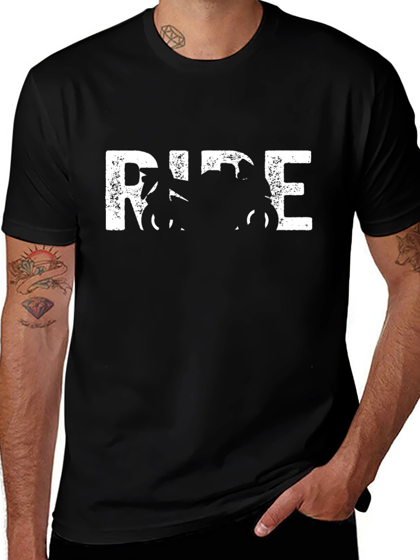 Ride Motorcycle Graphic T-Shirt - Black