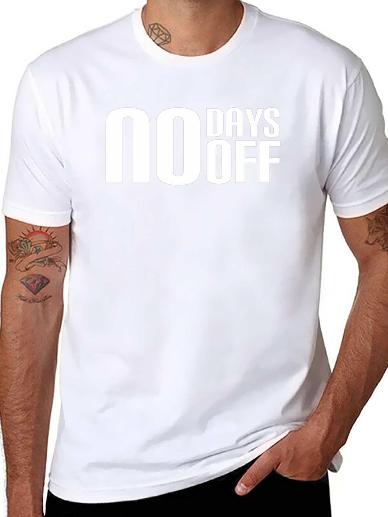 No Days Off Black Graphic Tee