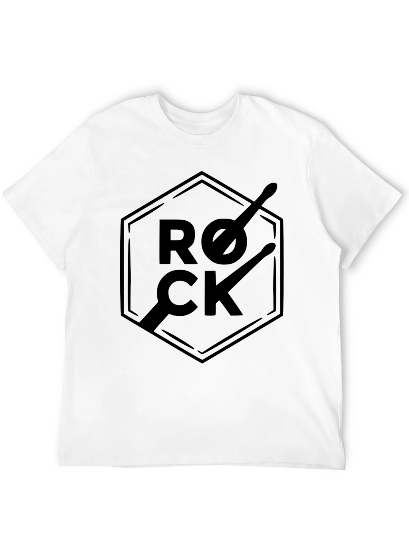 Rock Music Drumsticks T-Shirt - Black