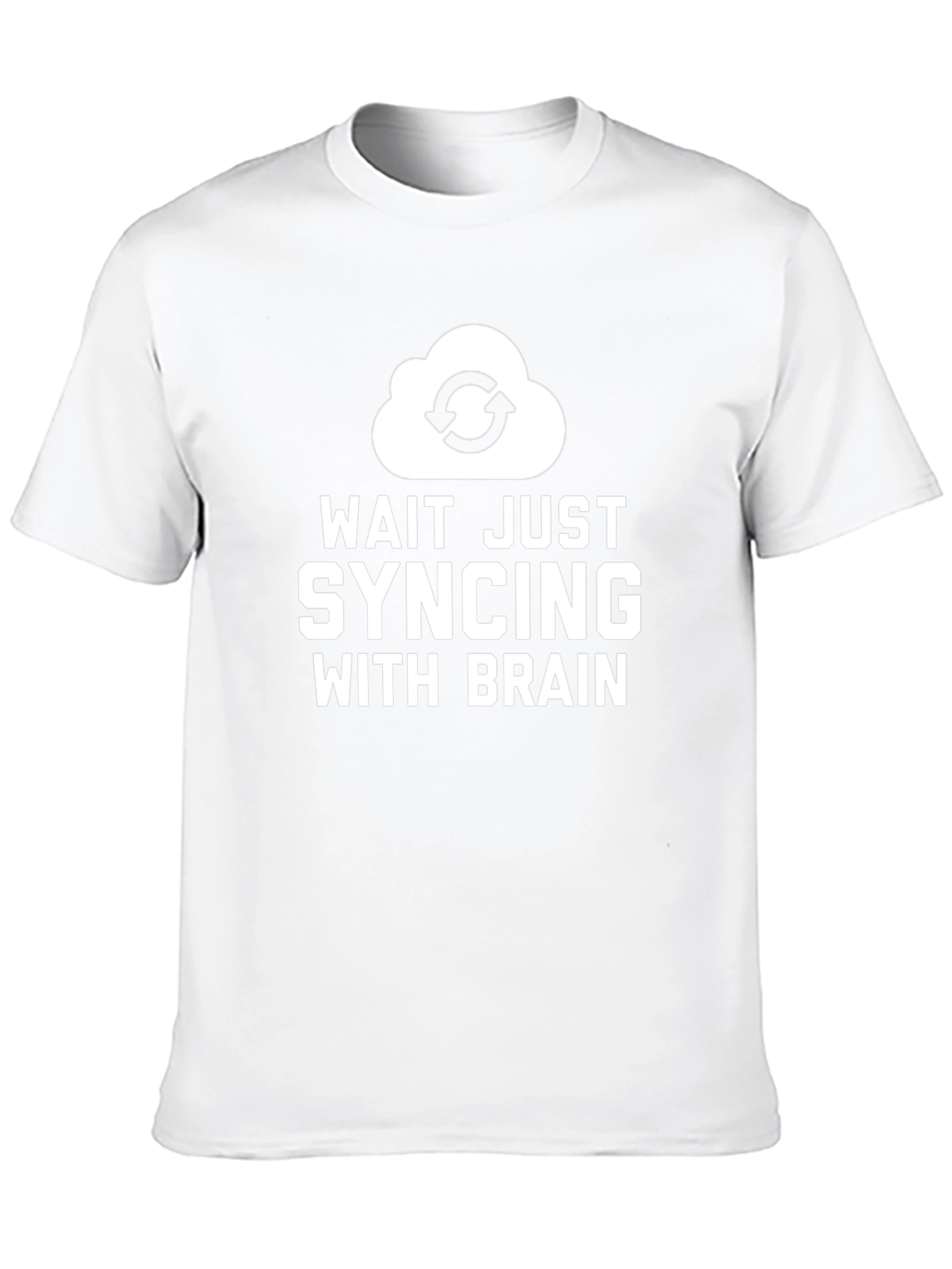 Syncing Brain Graphic Tee - Black Cotton T-Shirt