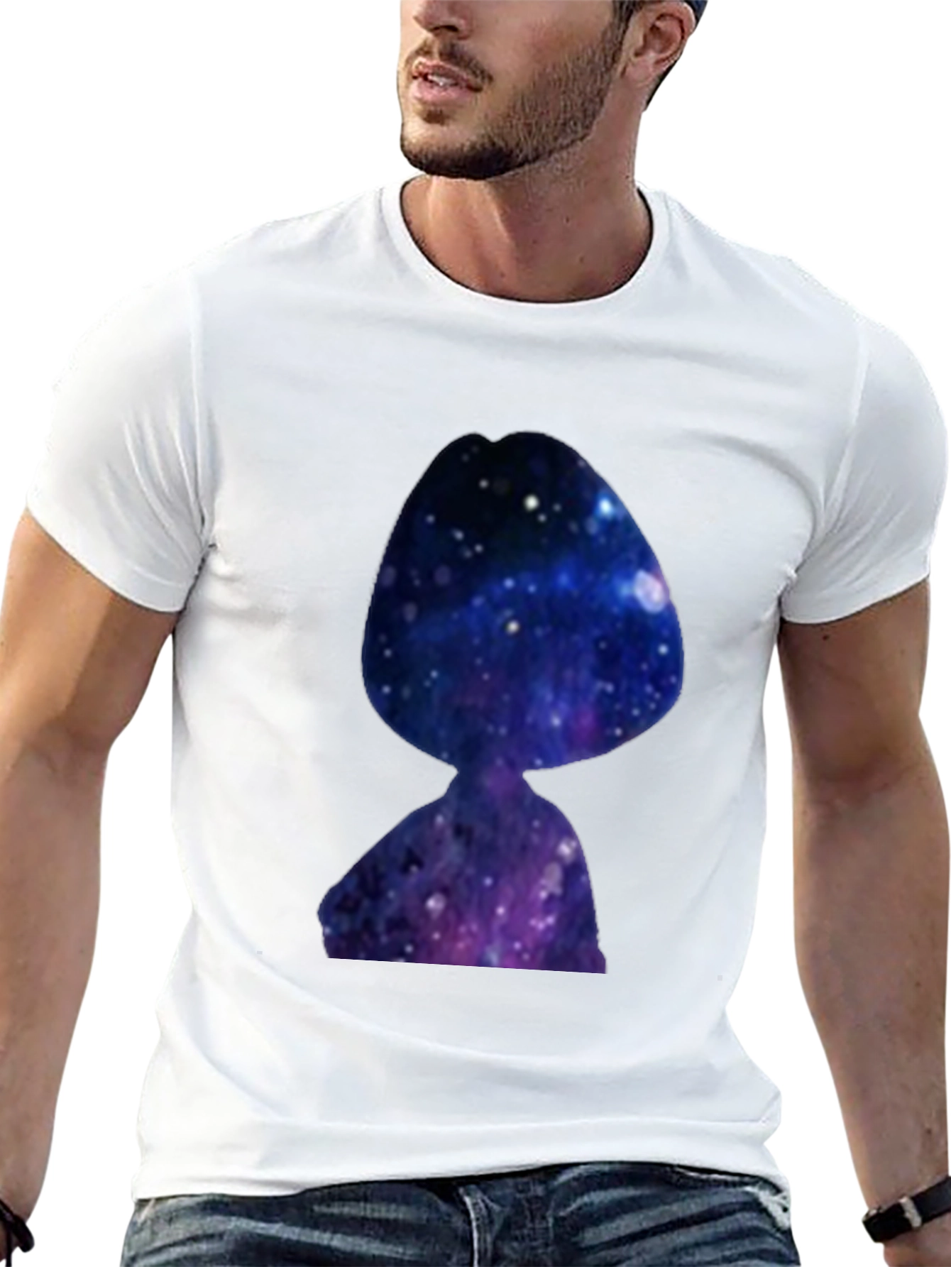 Galaxy Girl T-Shirt - Black Crew Neck Tee