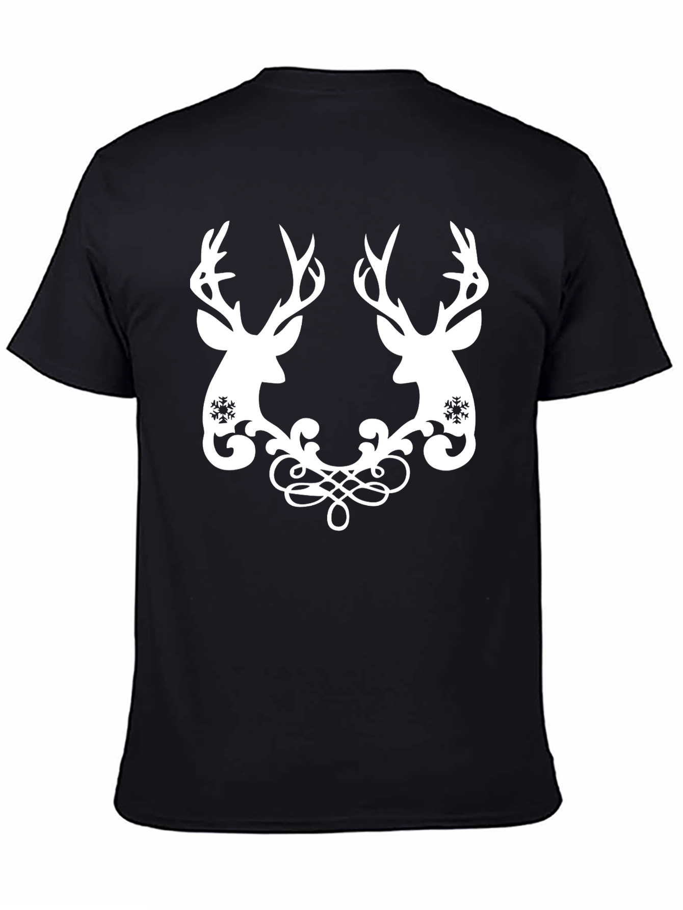Christmas Deer Head T-Shirt Holiday Festive Top