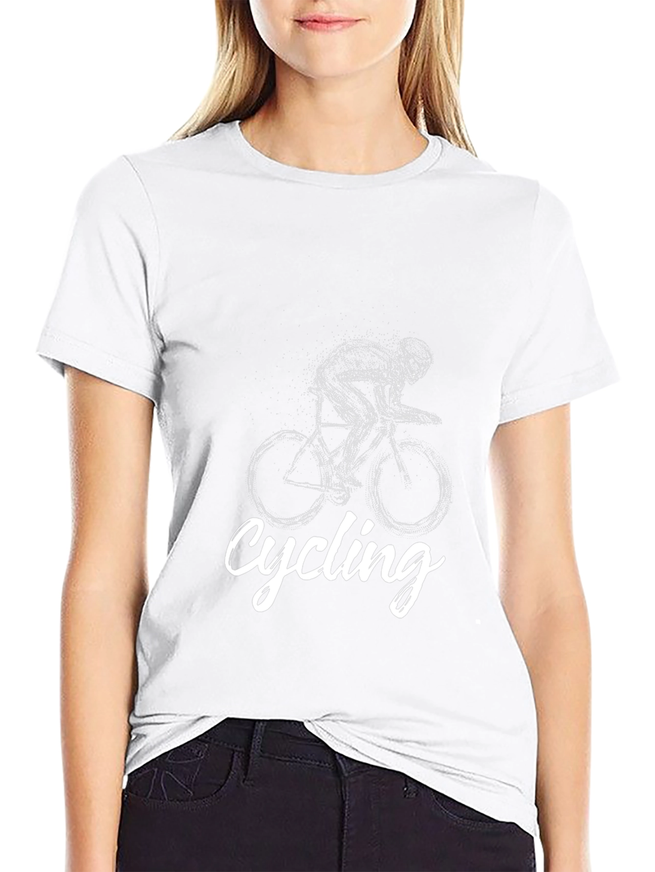 Mens Cycling Graphic Tee - Black
