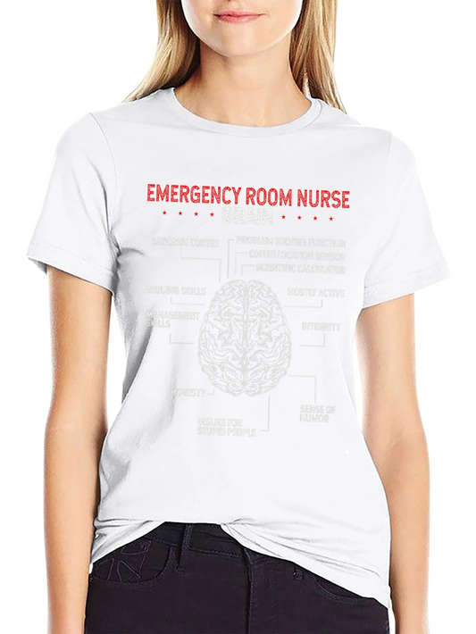 Emergency Room Nurse Brain T-Shirt - Black