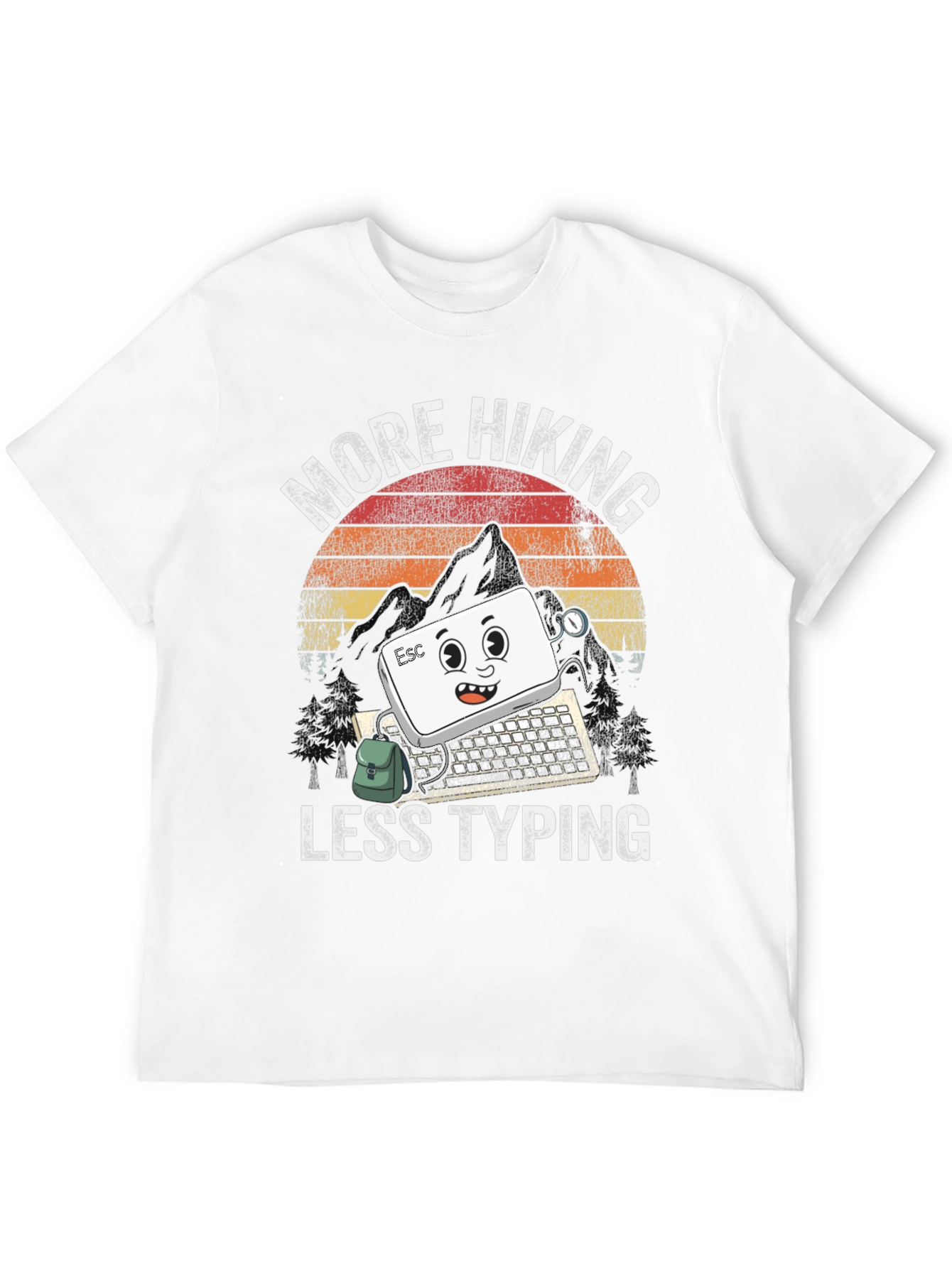 More Hiking Less Typing T-Shirt