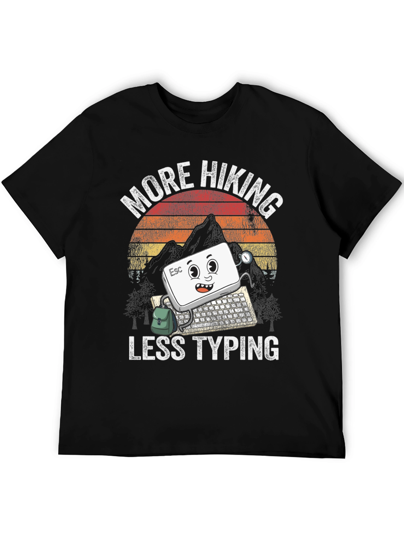 More Hiking Less Typing T-Shirt