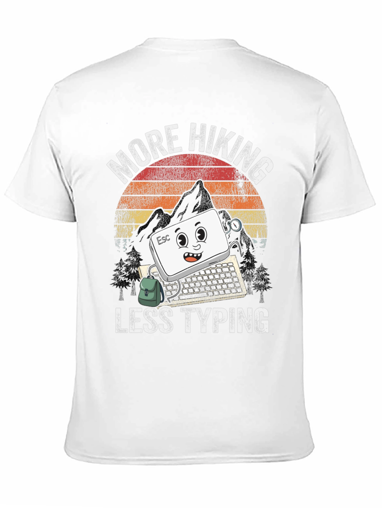 More Hiking Less Typing T-Shirt