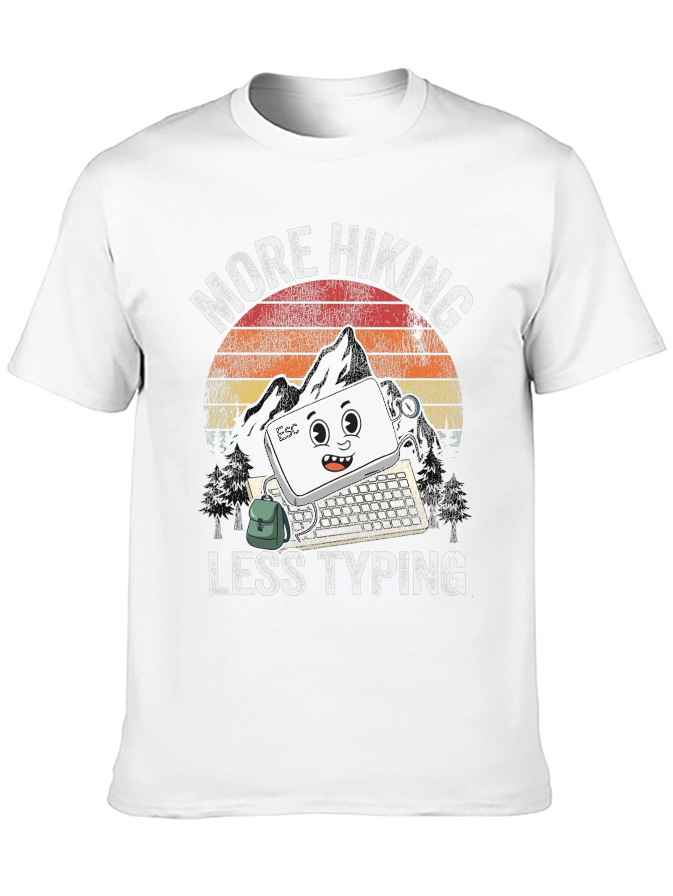 More Hiking Less Typing T-Shirt