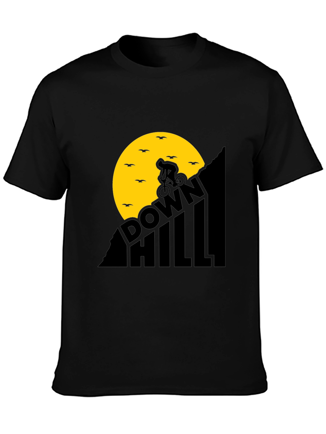 Downhill Biker T-Shirt - Black