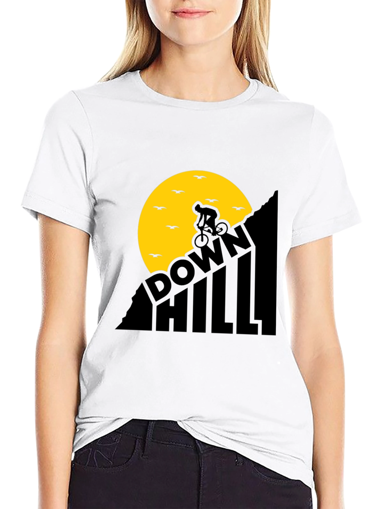 Downhill Biker T-Shirt - Black