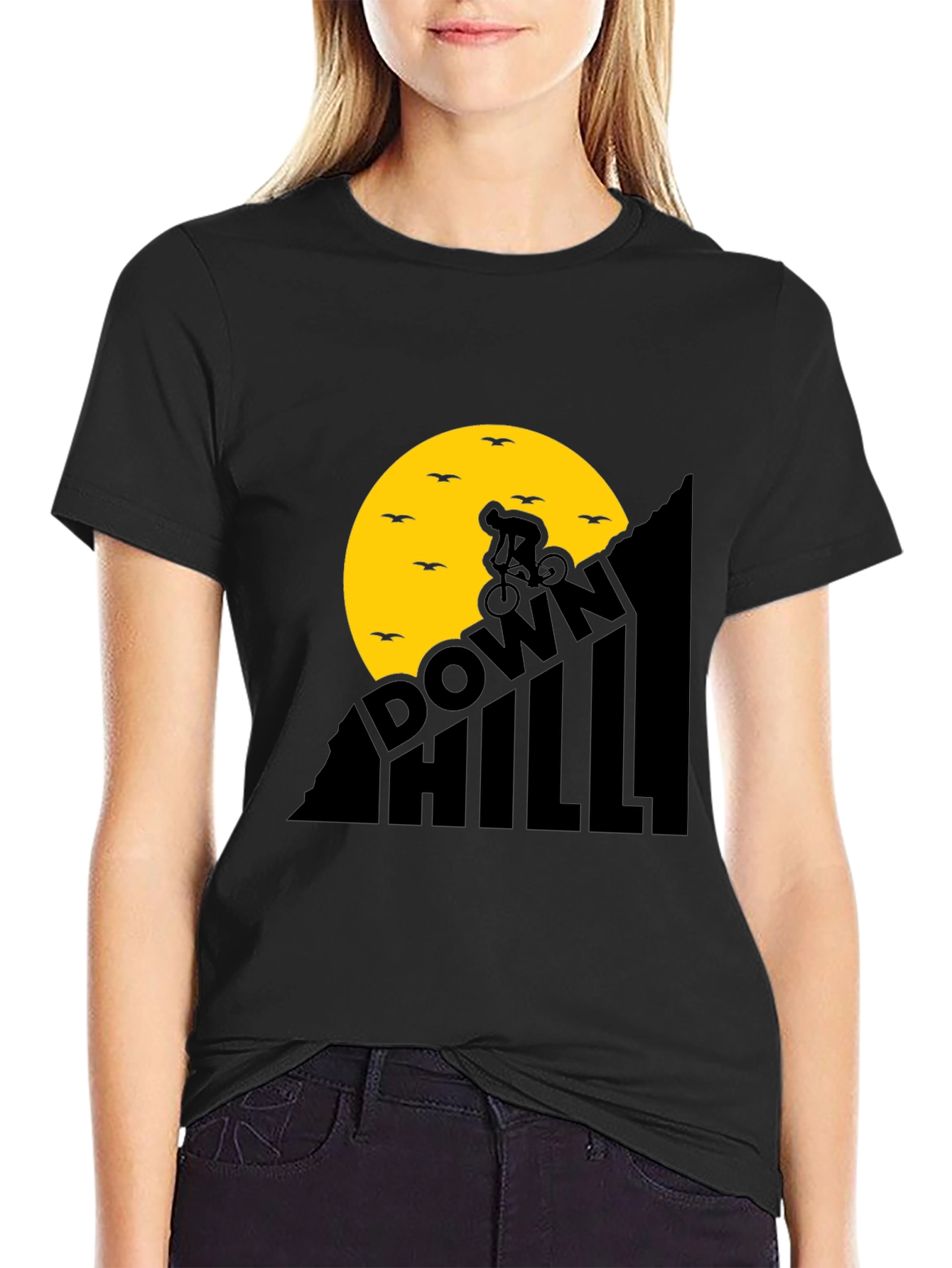 Downhill Biker T-Shirt - Black