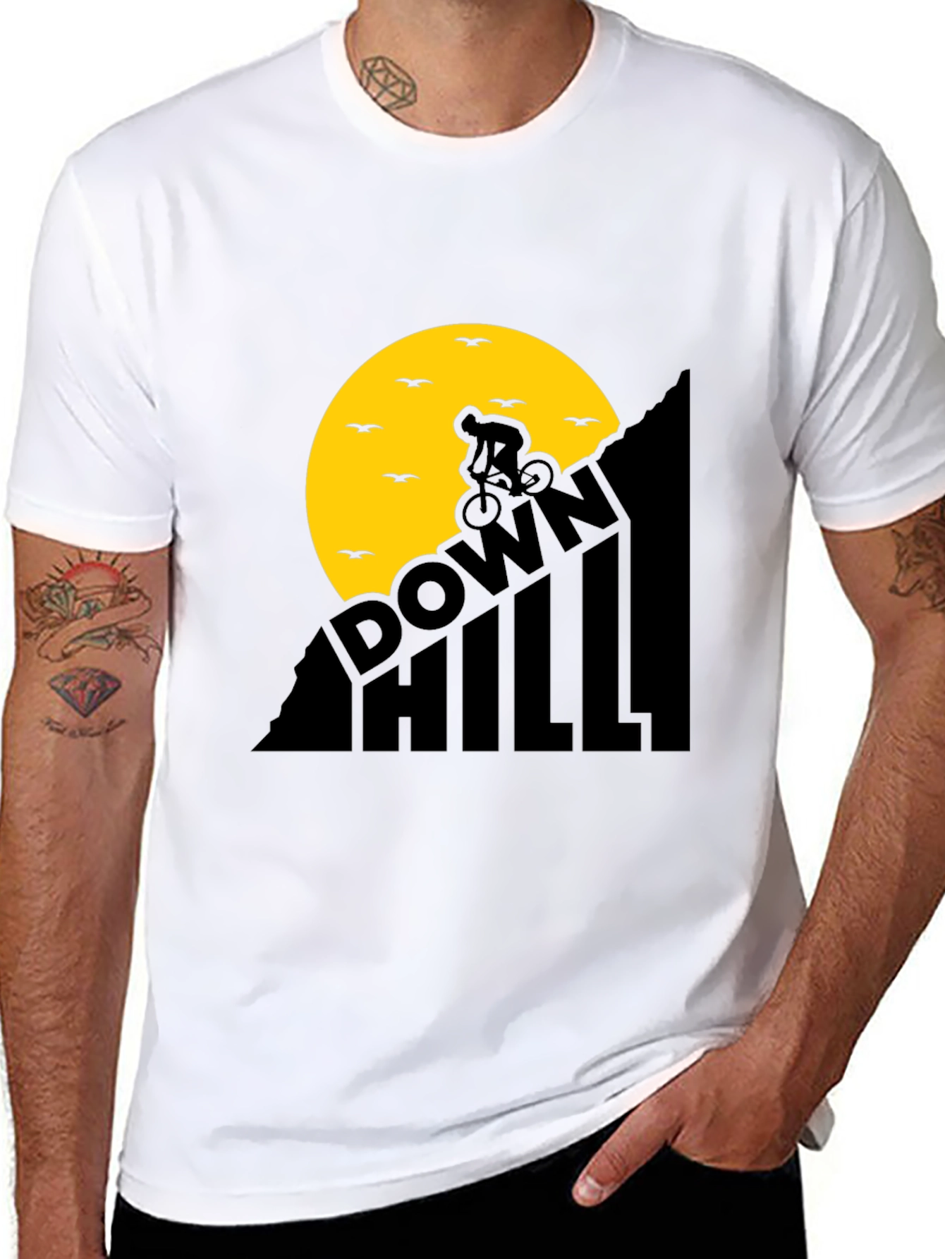 Downhill Biker T-Shirt - Black