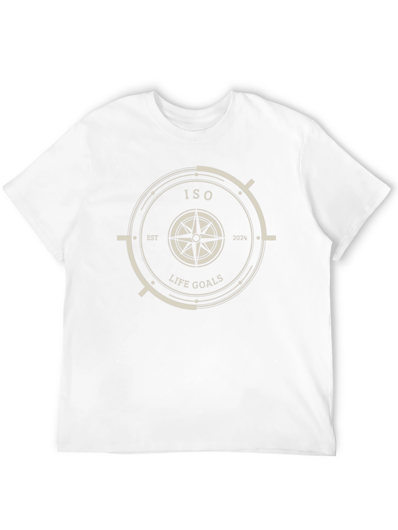 ISO Life Goals T-Shirt - Black Compass Design
