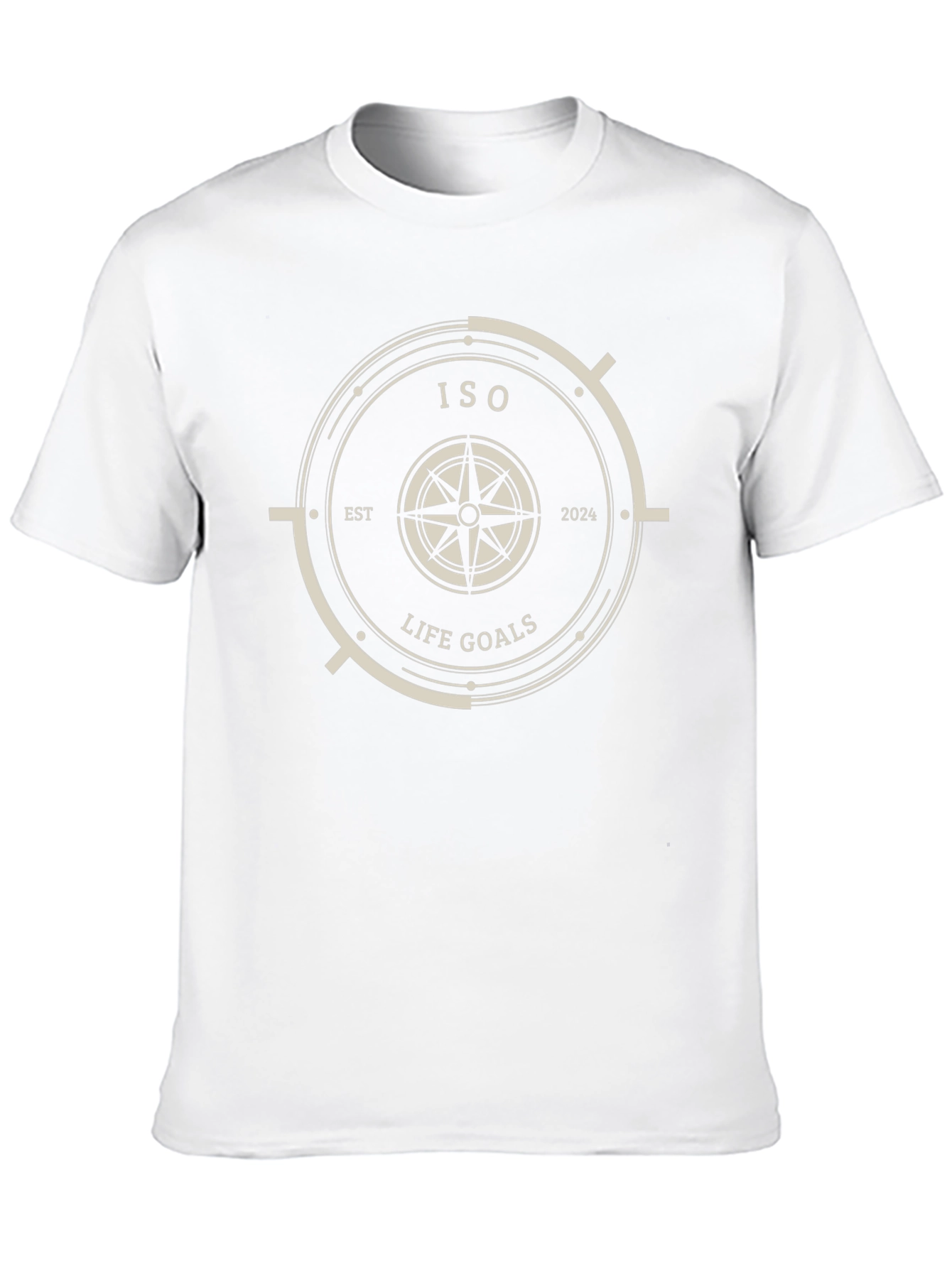 ISO Life Goals T-Shirt - Black Compass Design