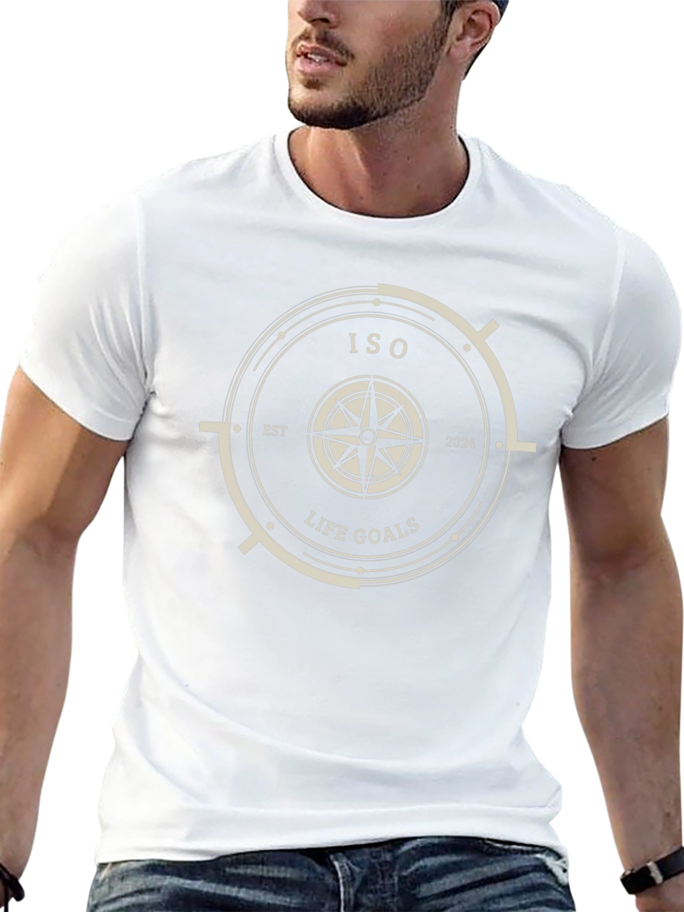 ISO Life Goals T-Shirt - Black Compass Design
