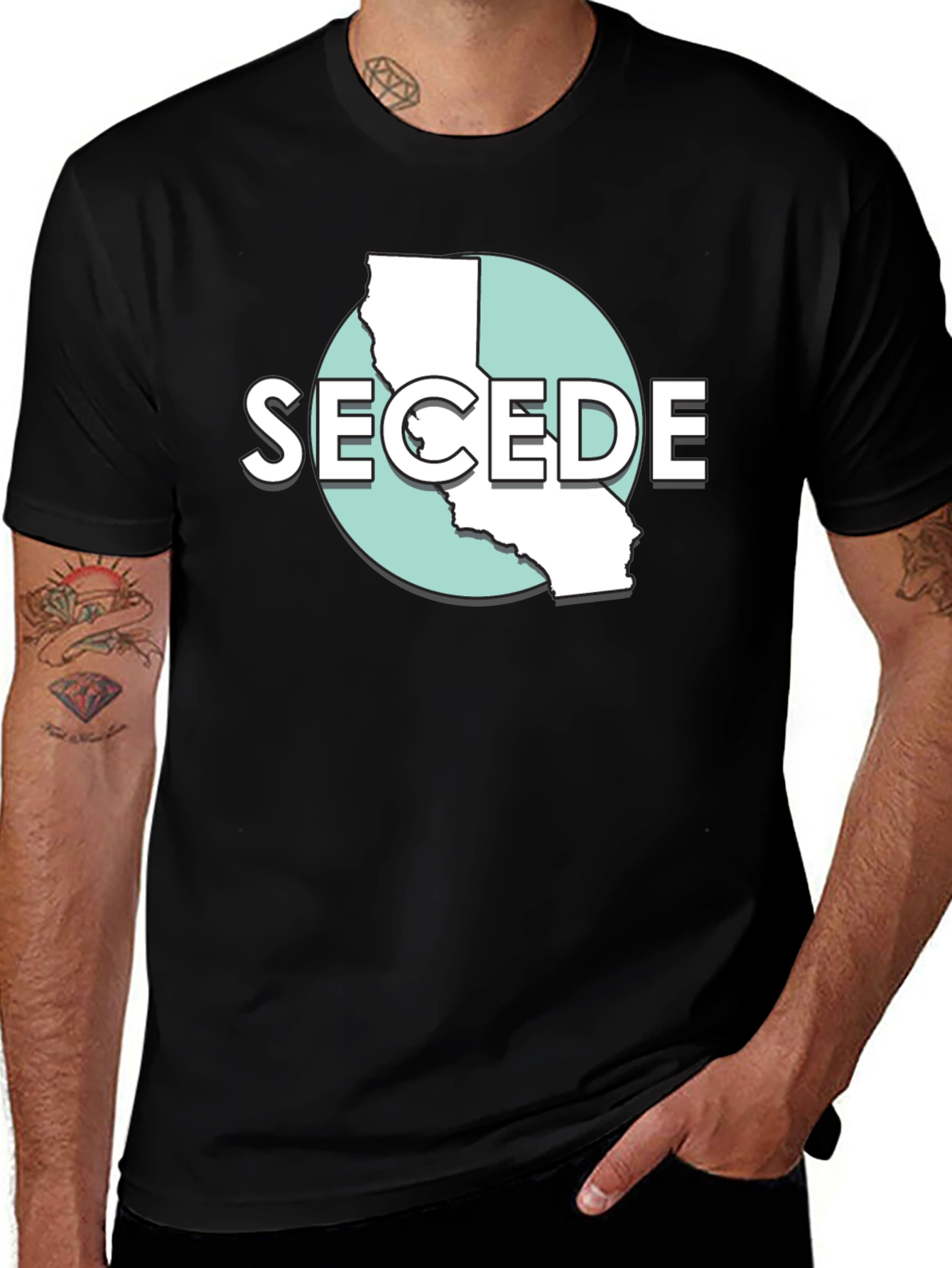 Secede California Graphic Tee - Black T-Shirt