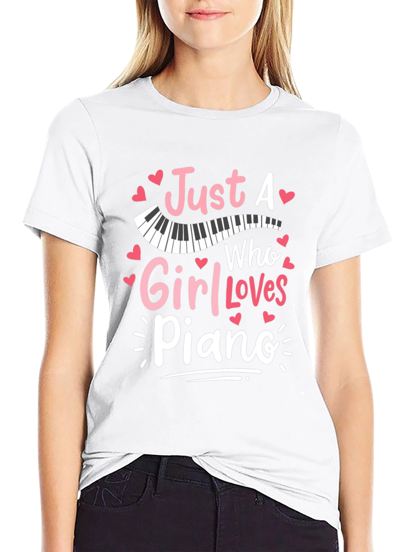 Just A Girl Who Loves Piano T-Shirt