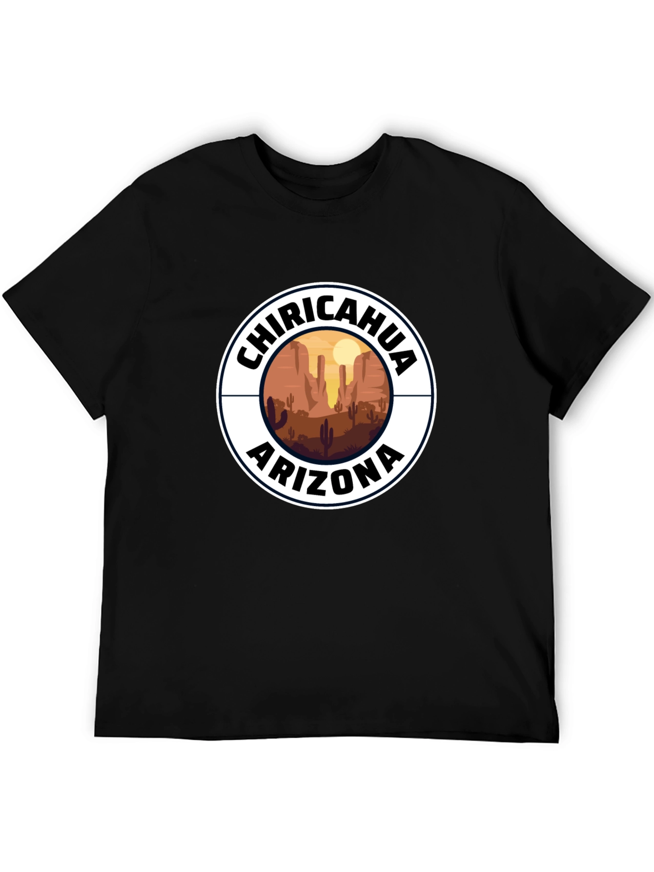 Chiricahua Arizona Desert Scene Black T-Shirt