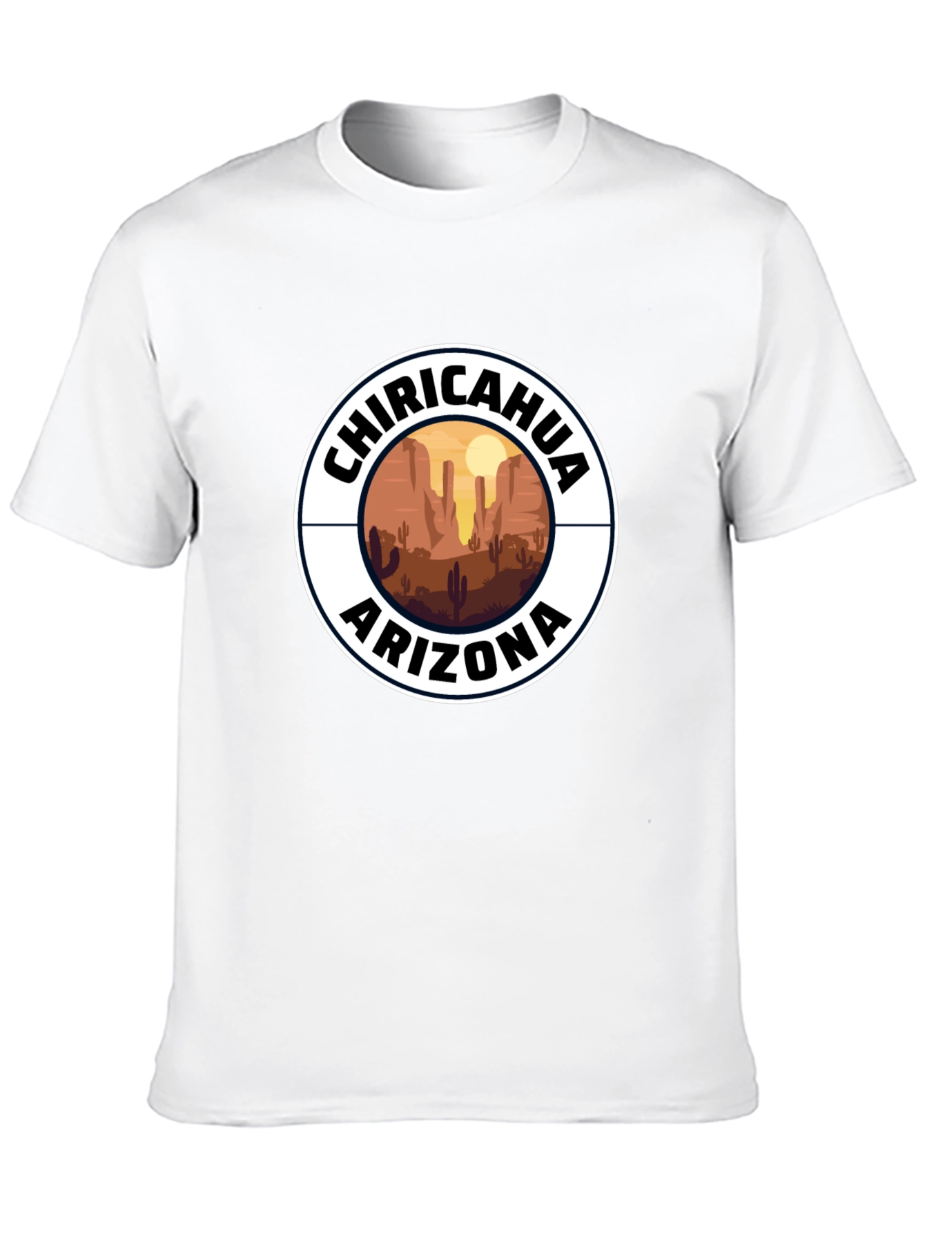 Chiricahua Arizona Desert Scene Black T-Shirt
