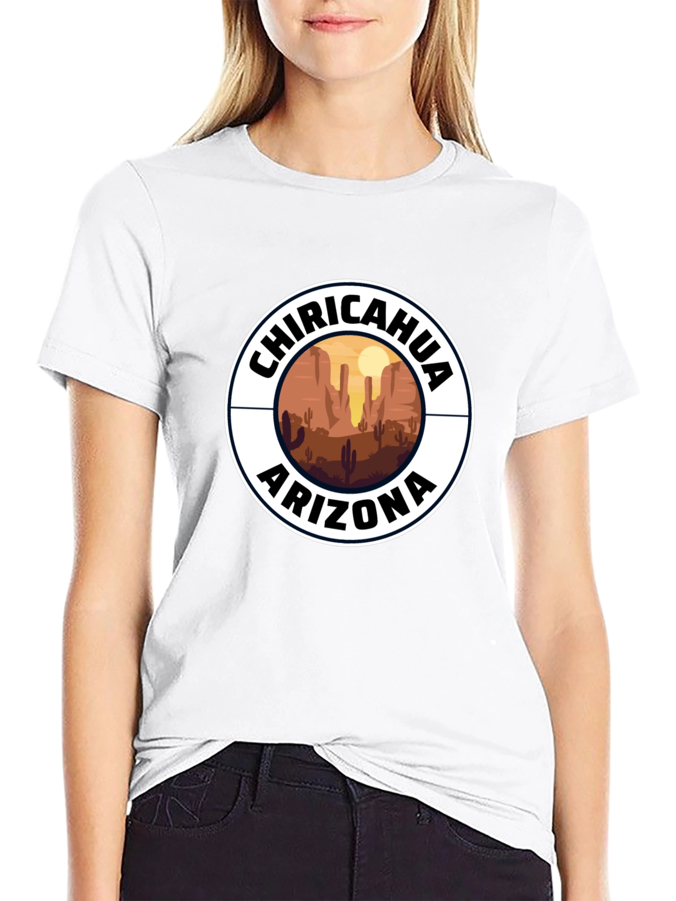 Chiricahua Arizona Desert Scene Black T-Shirt