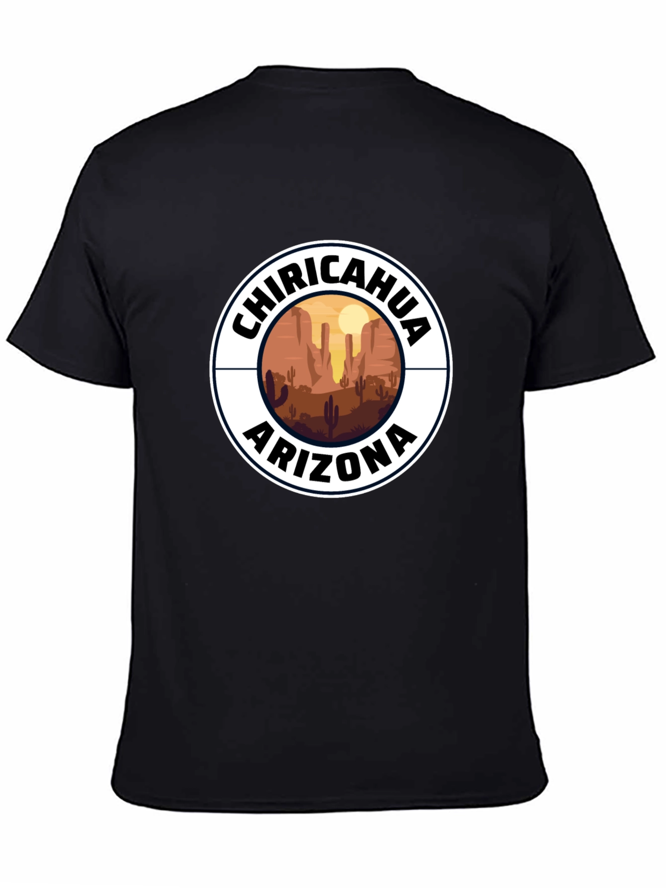 Chiricahua Arizona Desert Scene Black T-Shirt