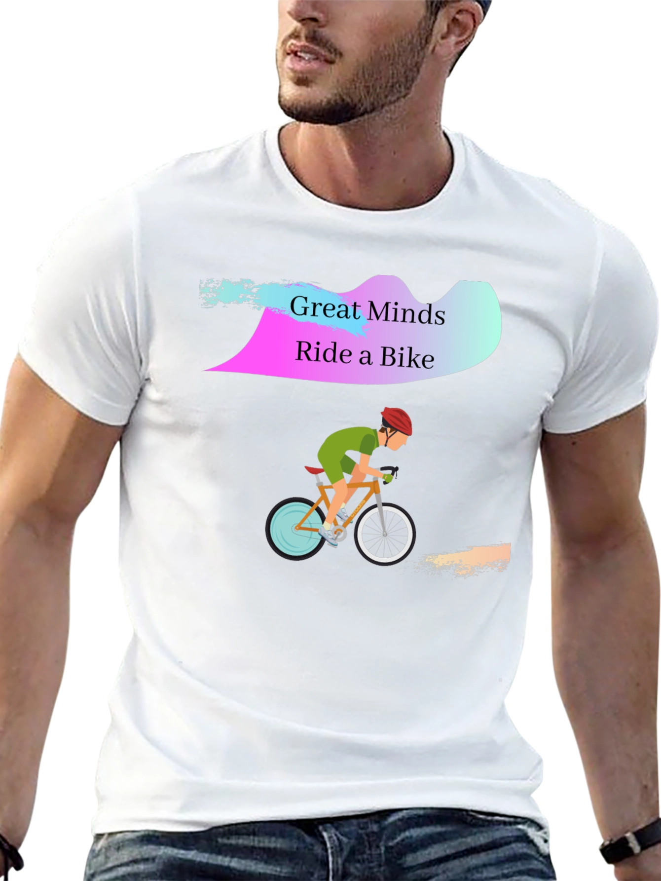 Great Minds Ride a Bike Graphic T-Shirt