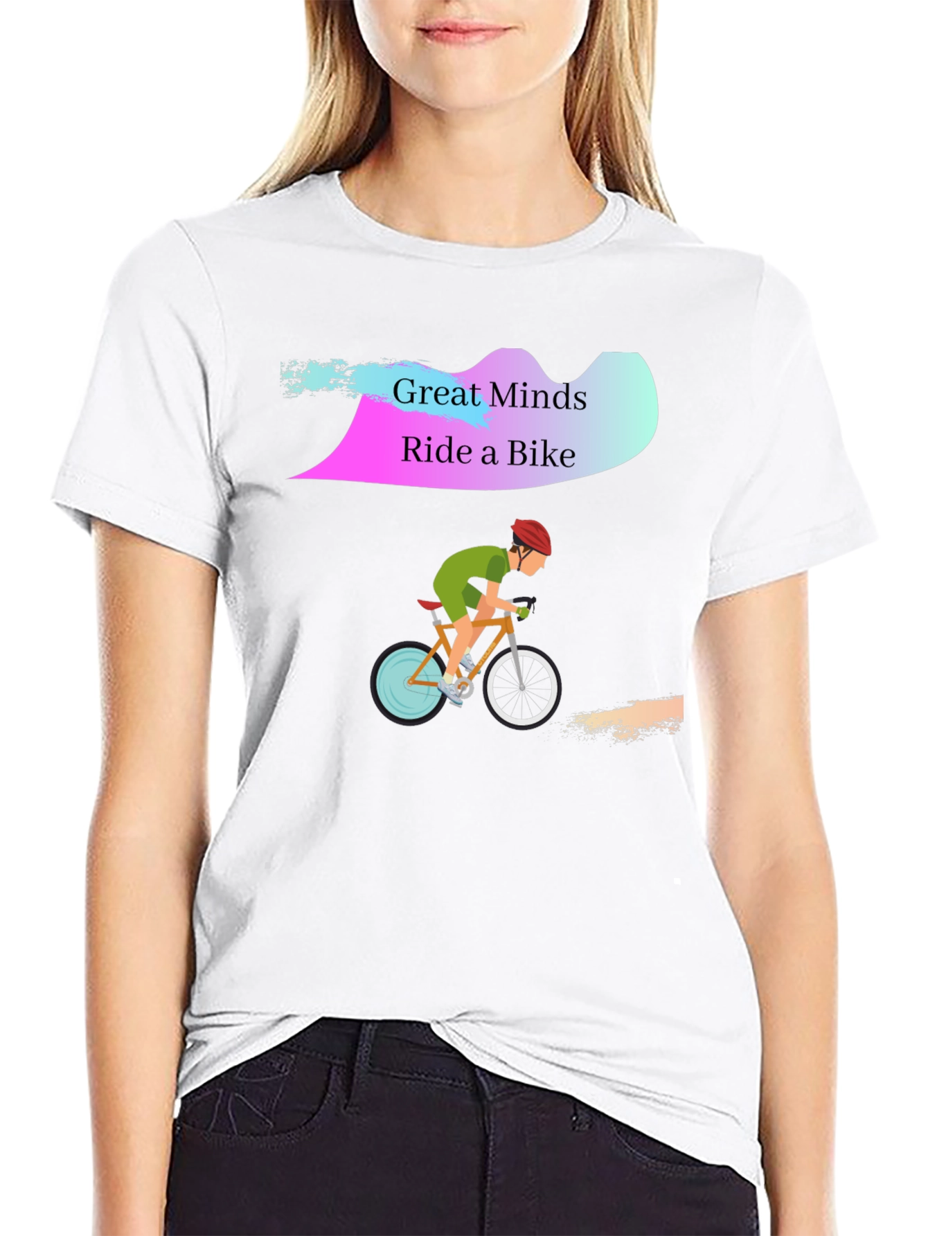 Great Minds Ride a Bike Graphic T-Shirt