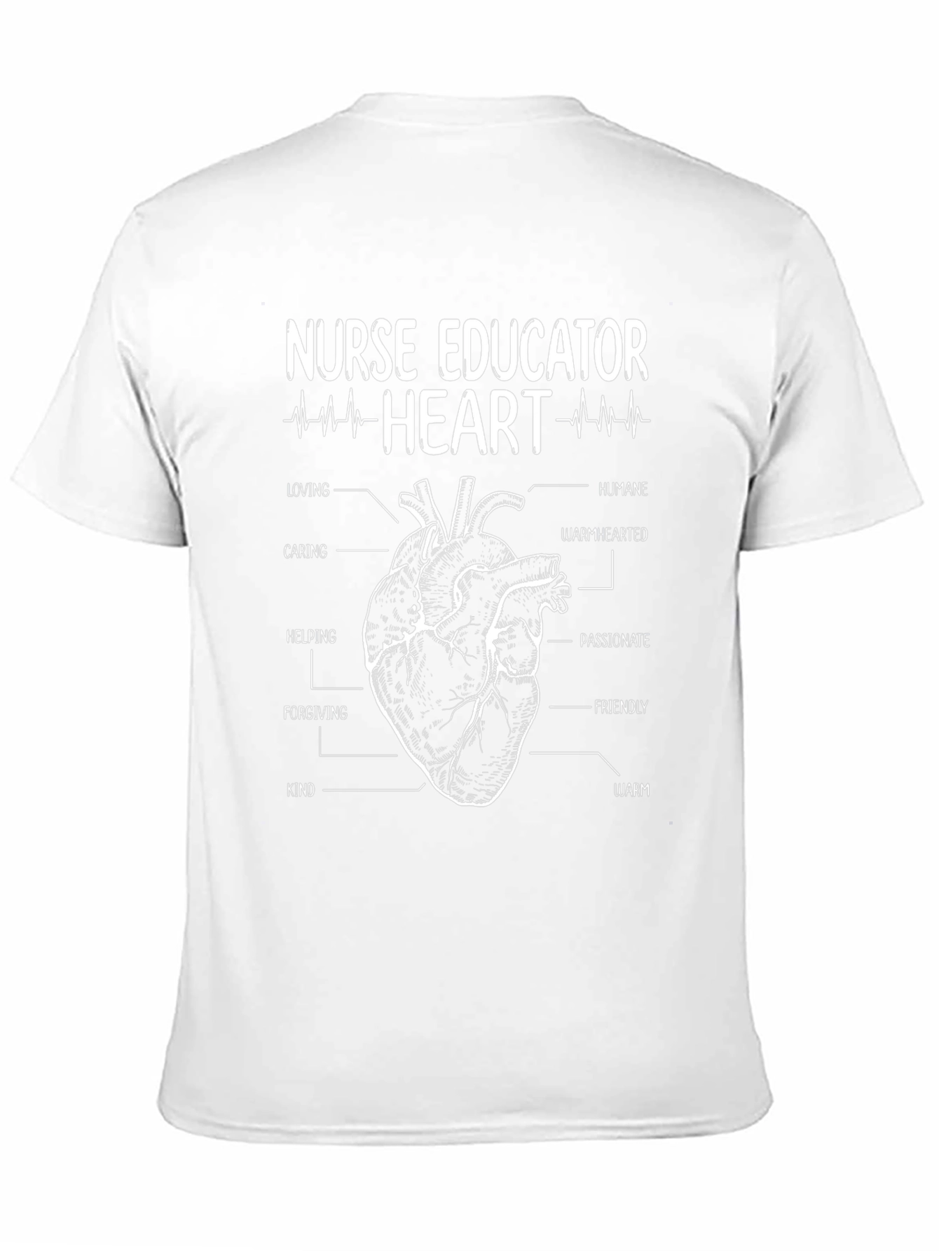 Nurse Educator Heart Anatomy Graphic T-Shirt