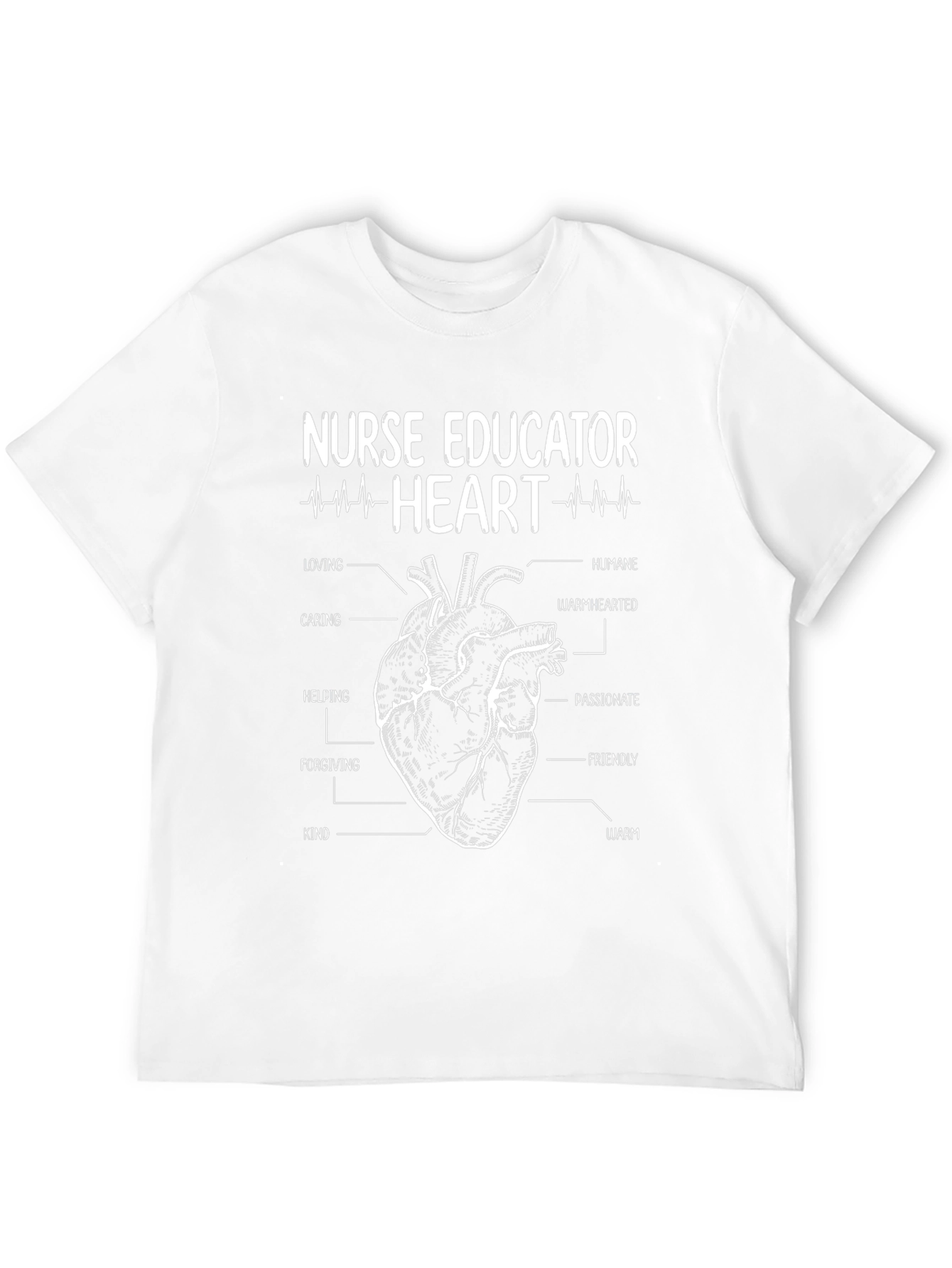 Nurse Educator Heart Anatomy Graphic T-Shirt