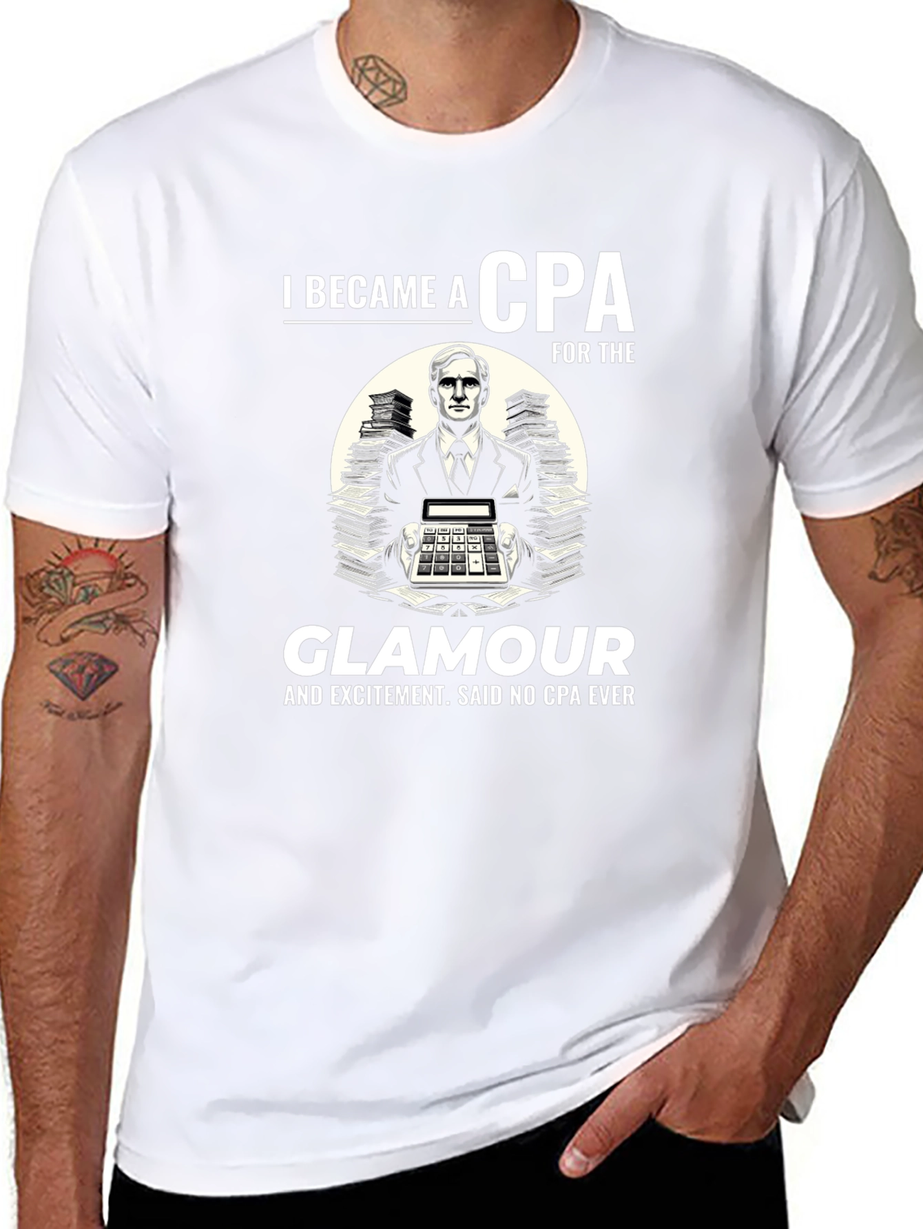 CPA Glamour T-Shirt: Funny Accountant Tee