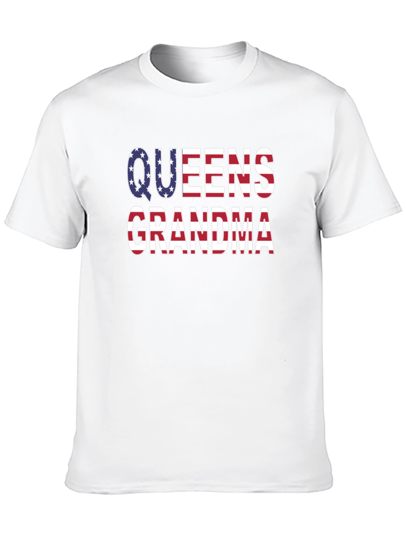 Queens Grandma USA Flag Patriotic Graphic T-Shirt
