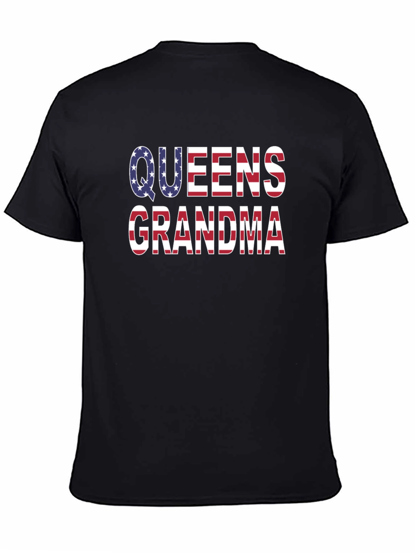 Queens Grandma USA Flag Patriotic Graphic T-Shirt