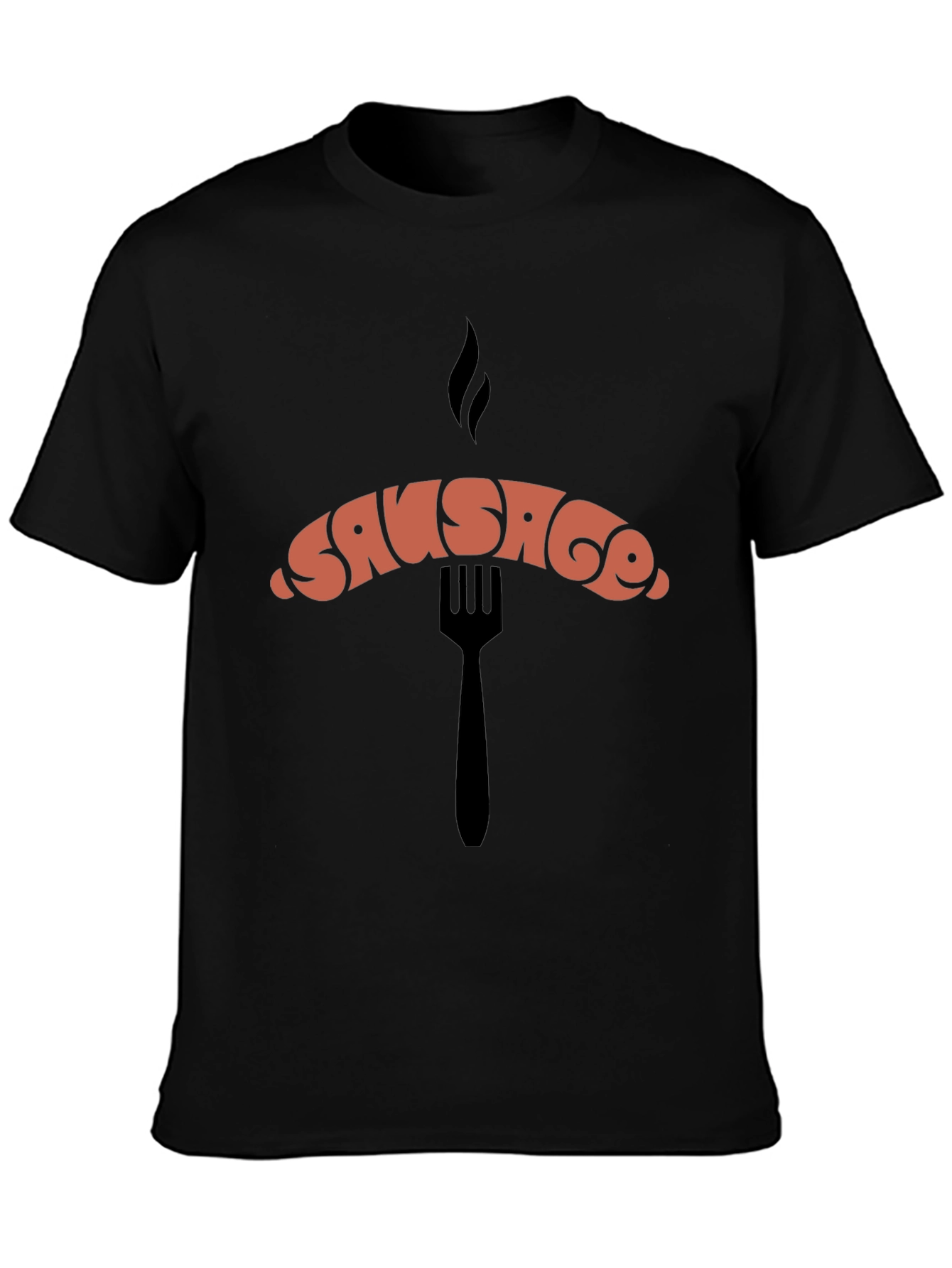 Sausage Graphic Black T-Shirt