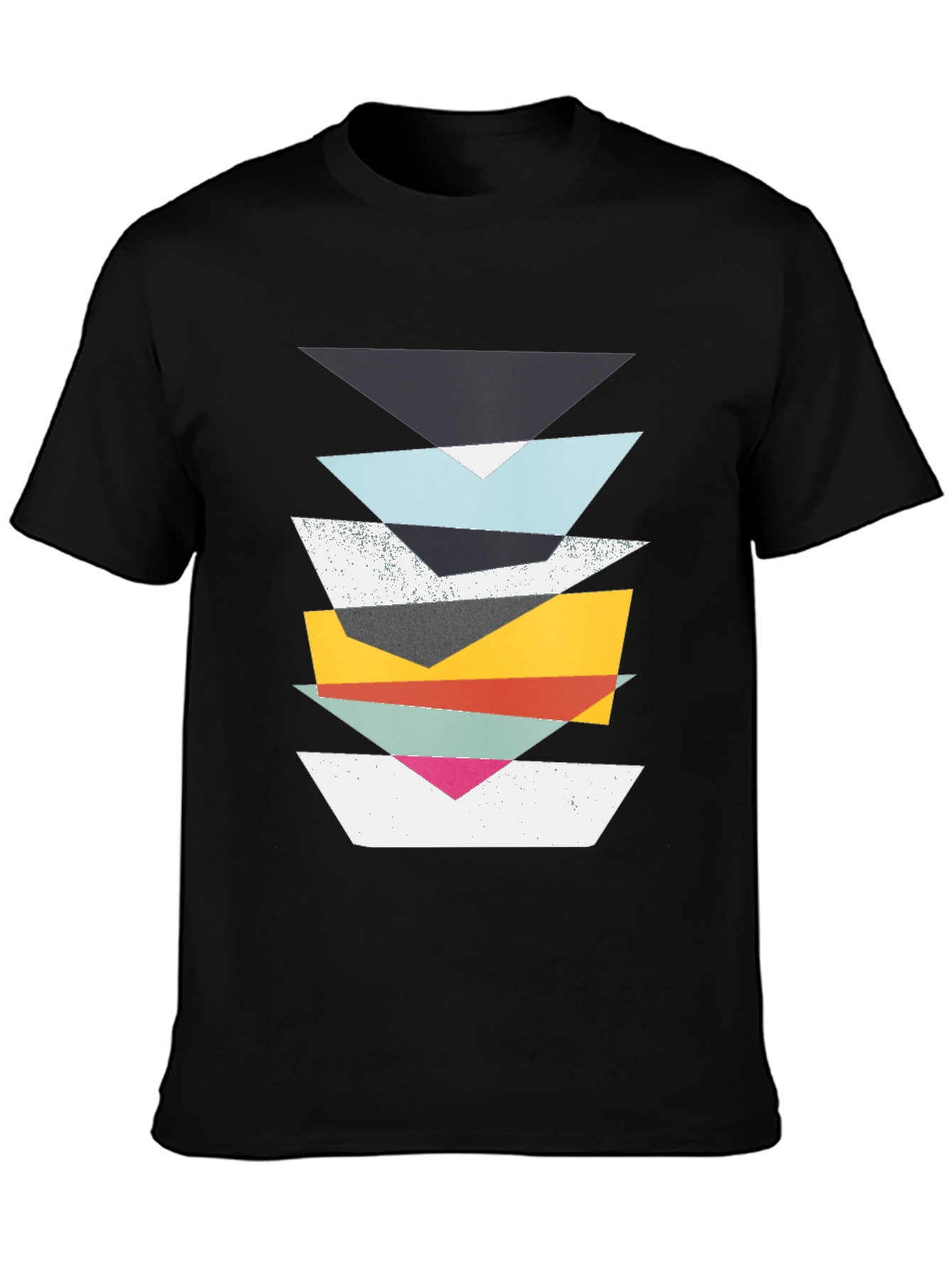 Geometric Stack T-Shirt - Modern Art Tee