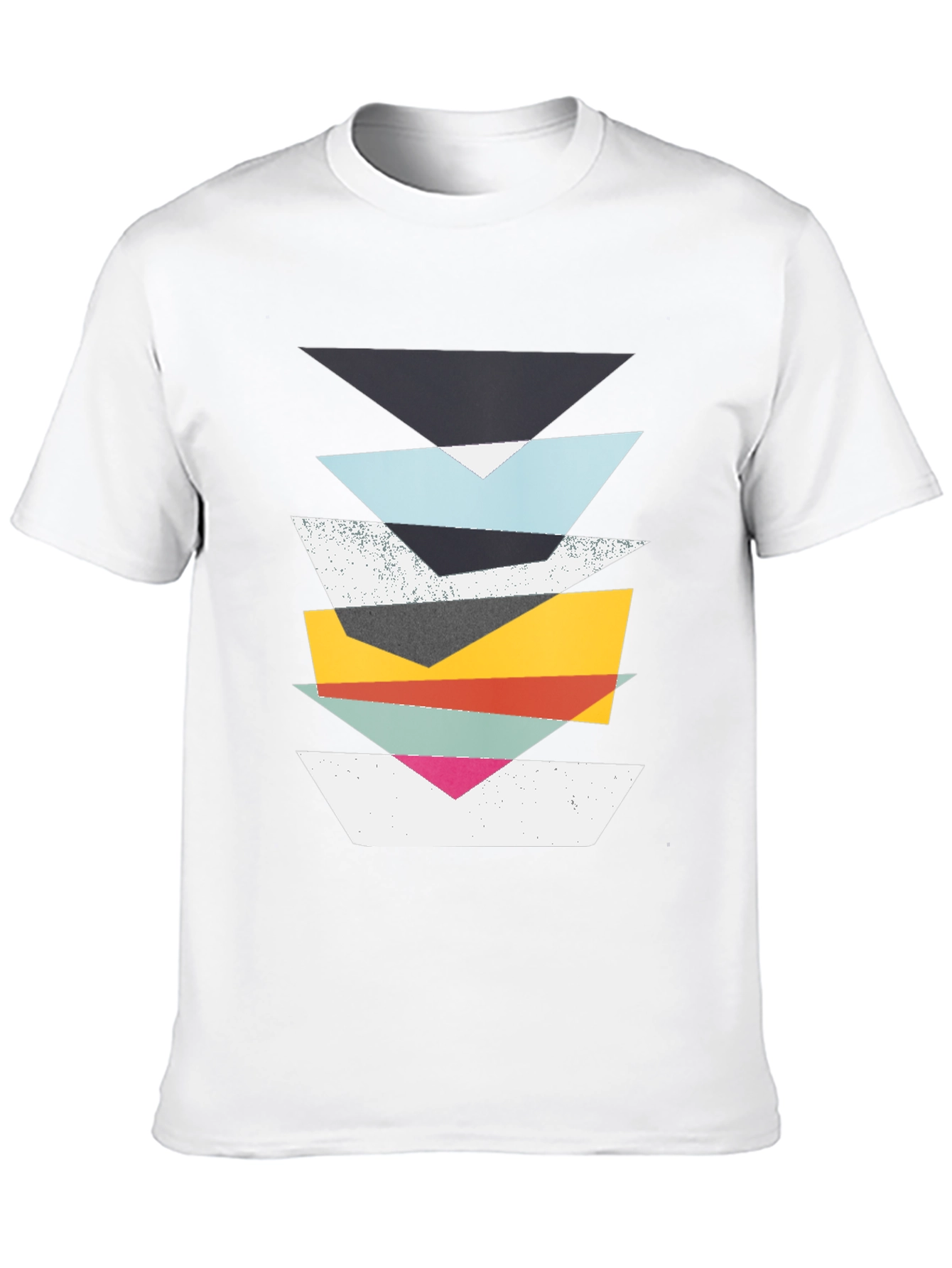 Geometric Stack T-Shirt - Modern Art Tee