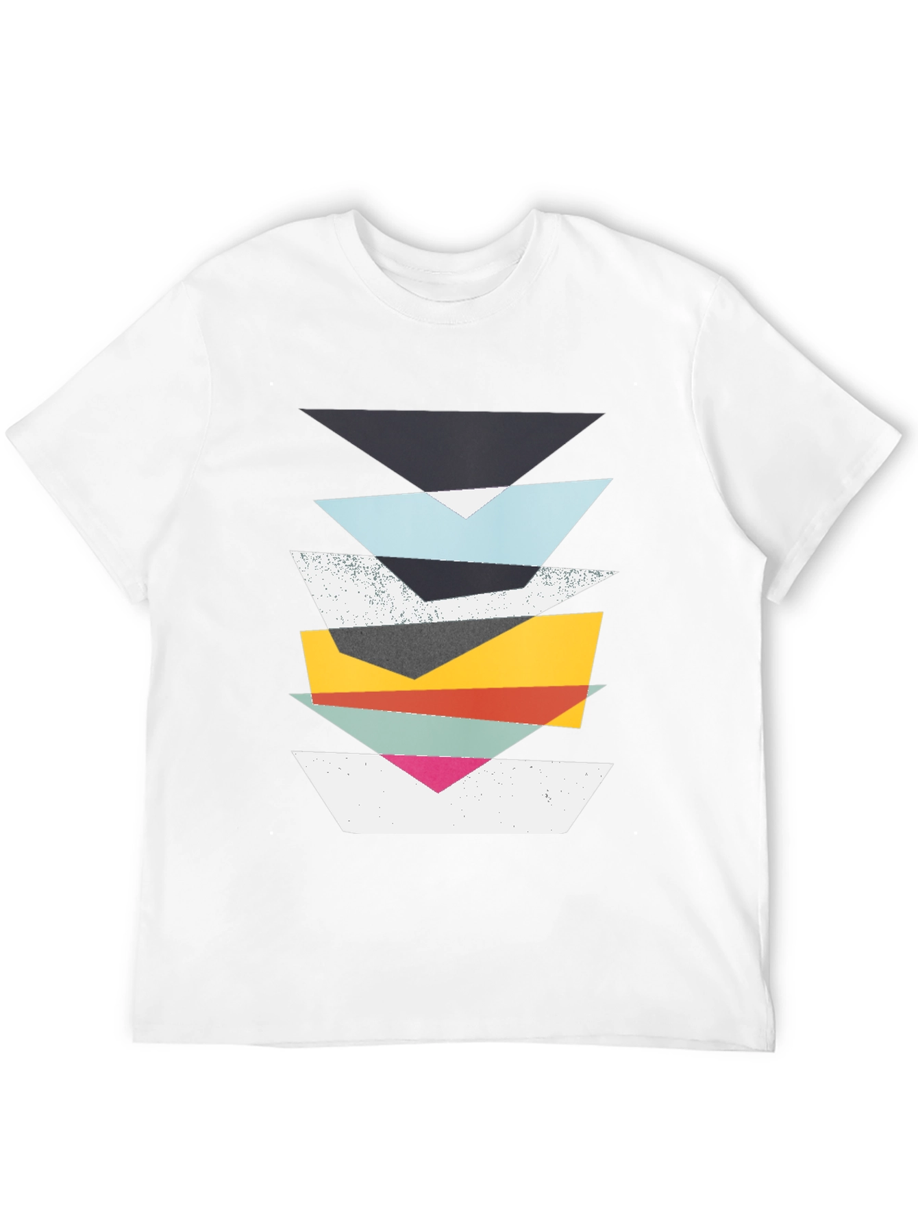Geometric Stack T-Shirt - Modern Art Tee
