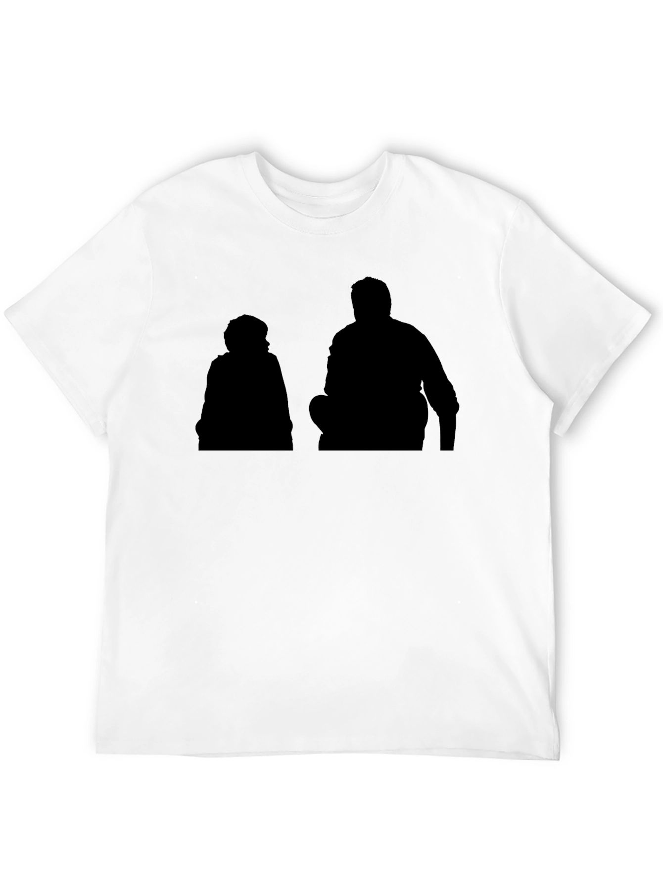 Silhouette Graphic Print Black Casual T-Shirt