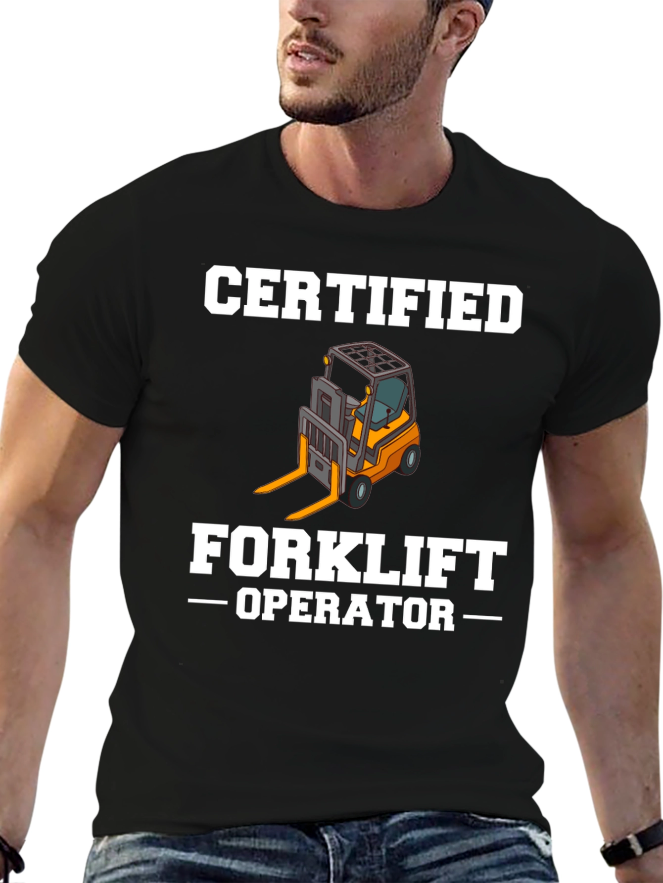 Certified Forklift Operator Graphic Tee - Black