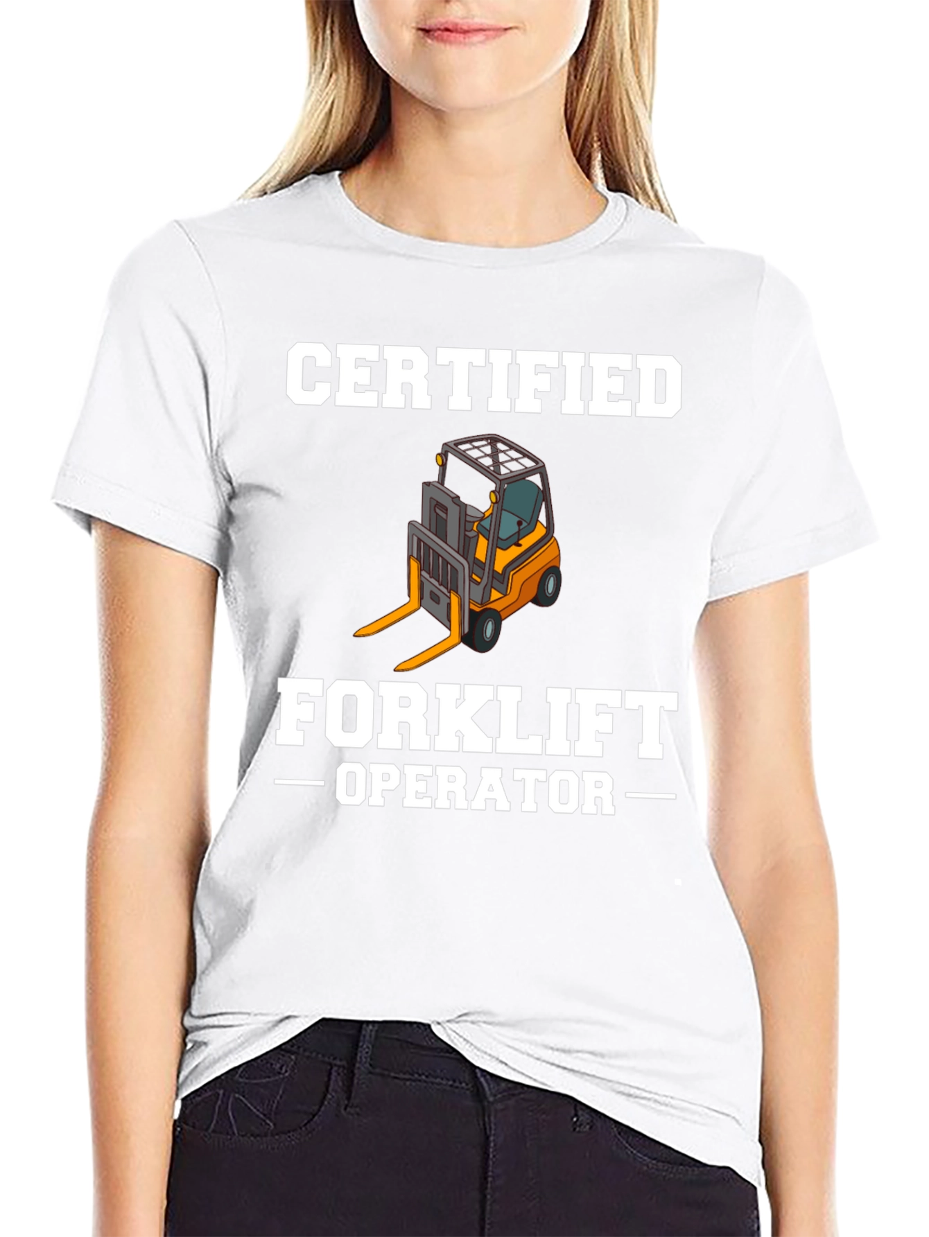 Certified Forklift Operator Graphic Tee - Black