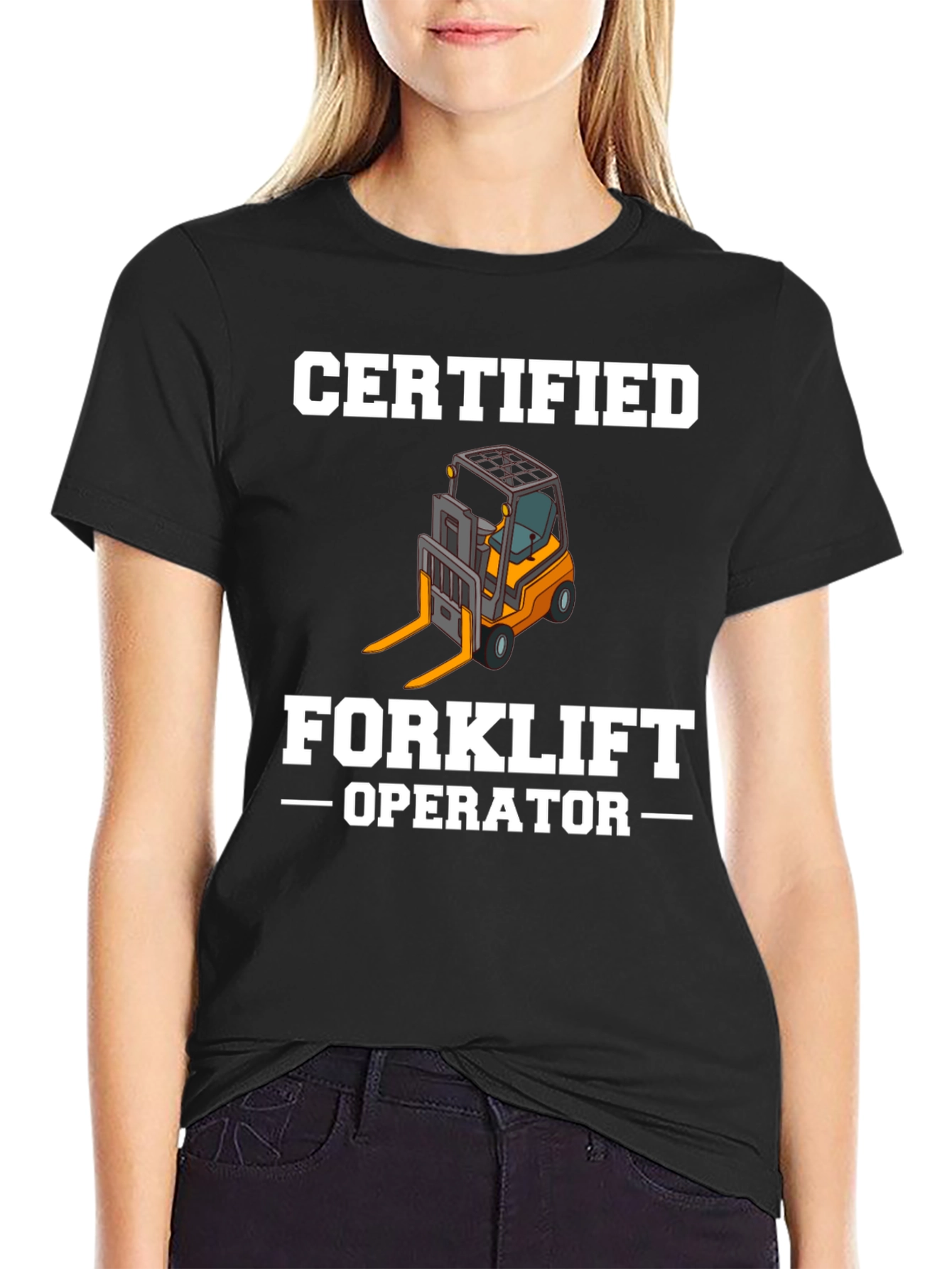 Certified Forklift Operator Graphic Tee - Black