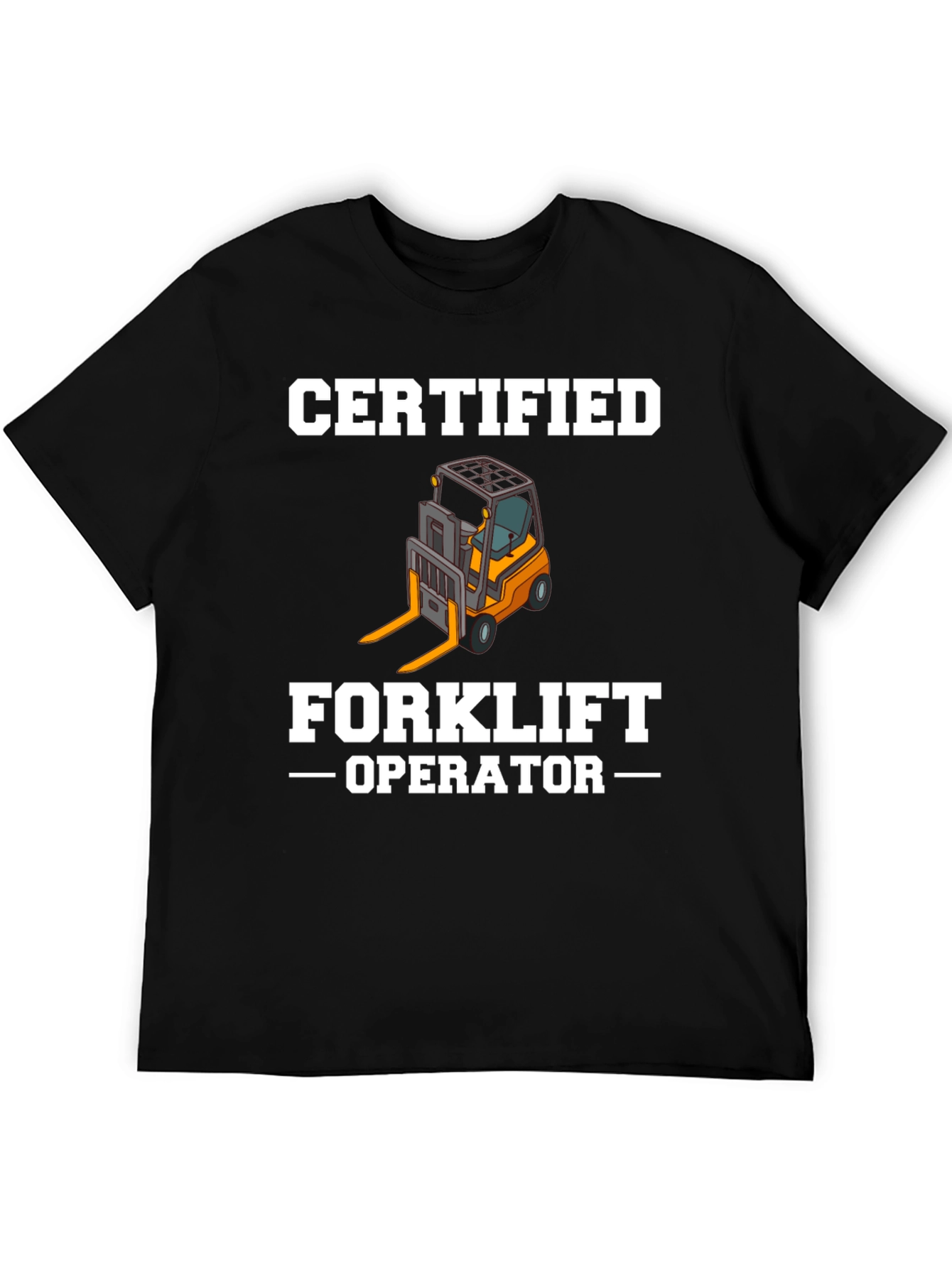 Certified Forklift Operator Graphic Tee - Black