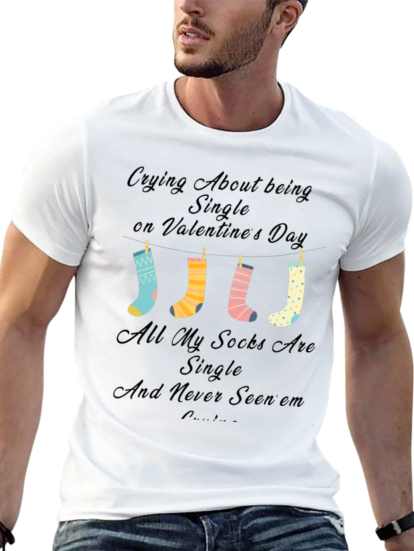 Single Valentines Day Socks T-Shirt