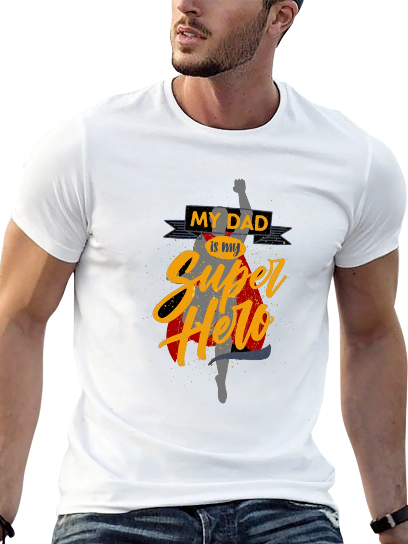 My Dad Is My Superhero Graphic T-Shirt